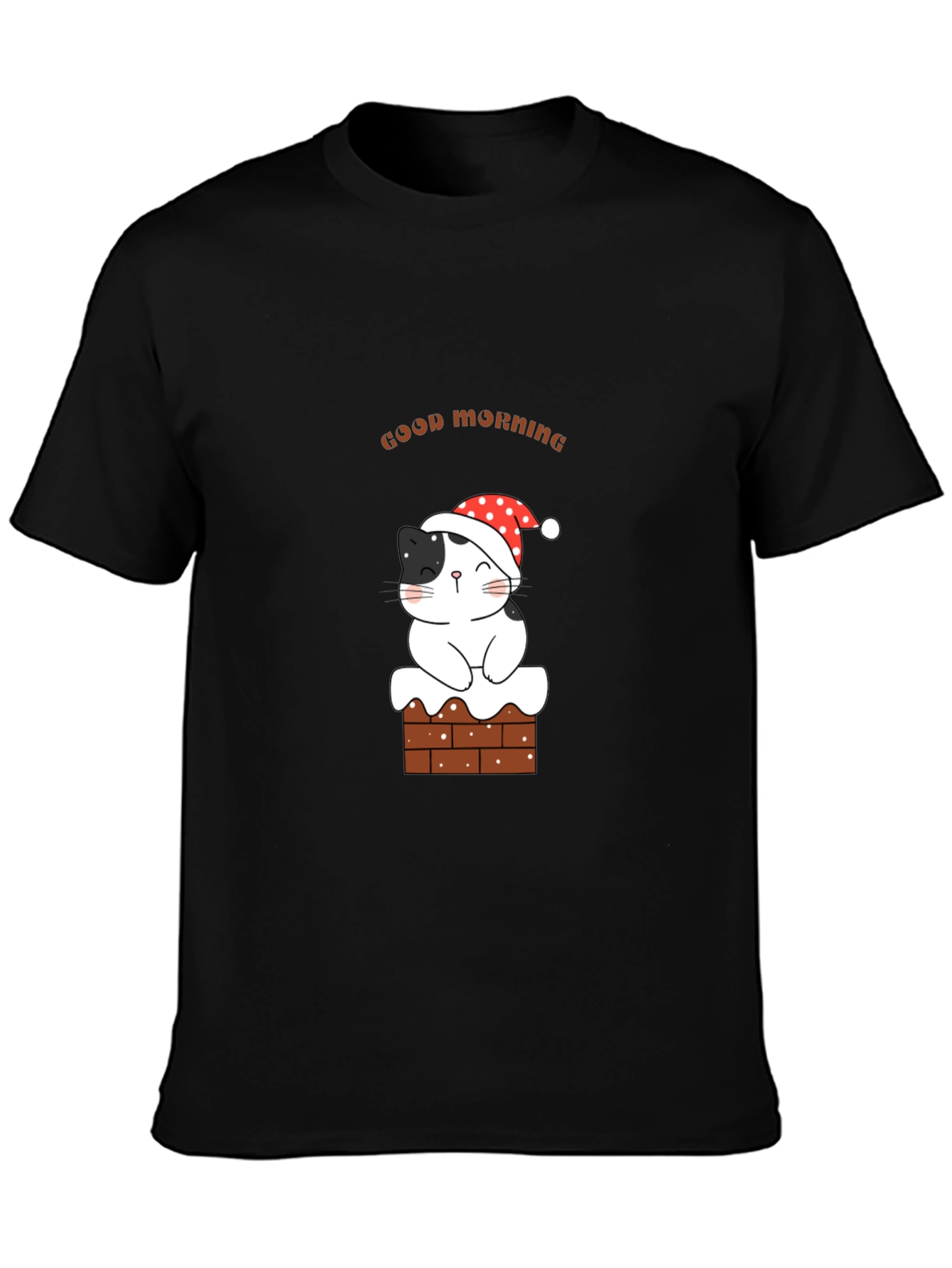 Festive Cat Good Morning Graphic Tee