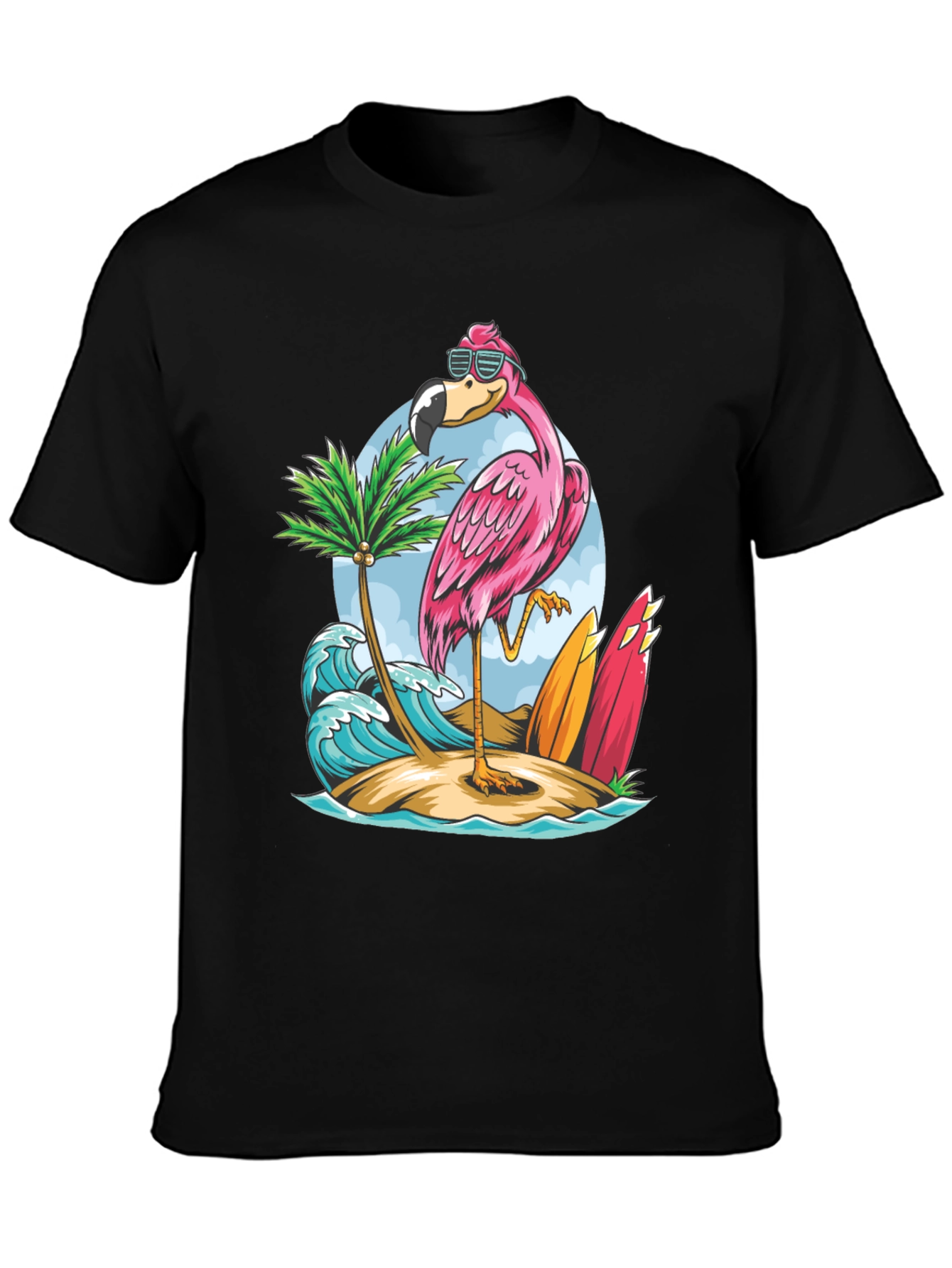 Tropical Flamingo Graphic Tee - Island Style