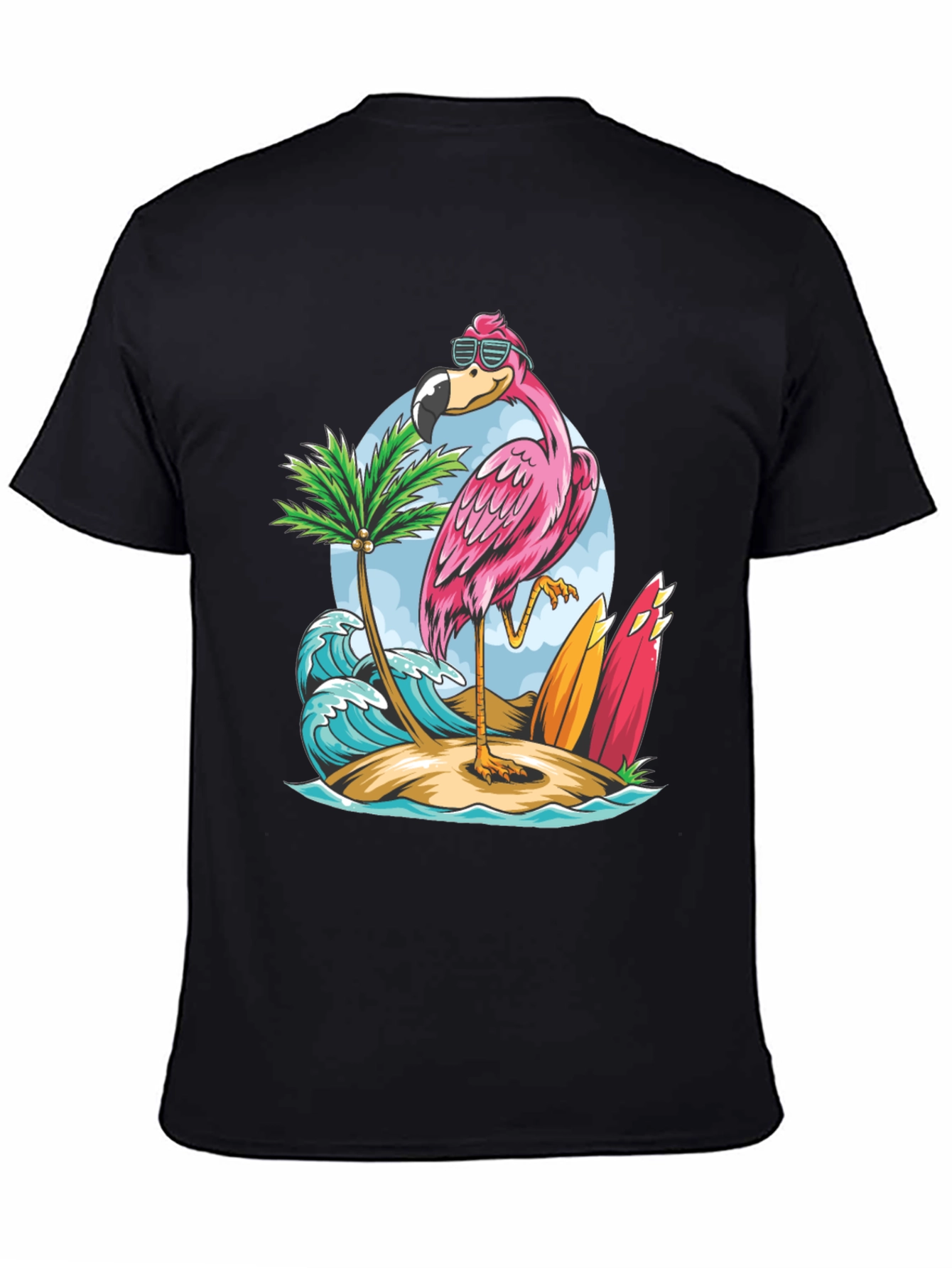 Tropical Flamingo Graphic Tee - Island Style