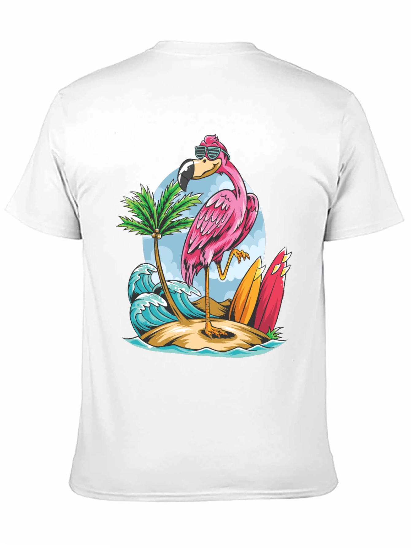 Tropical Flamingo Graphic Tee - Island Style
