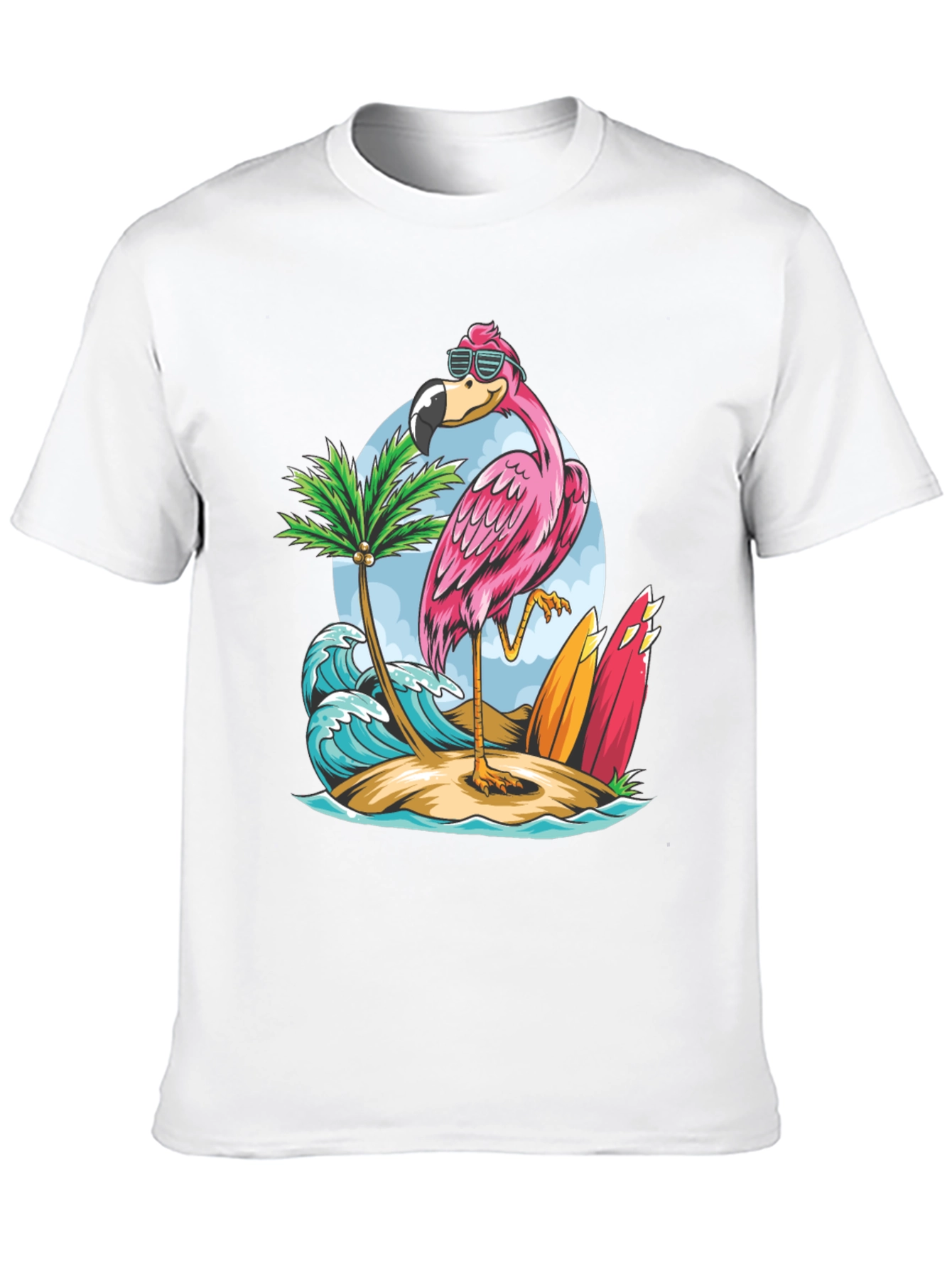 Tropical Flamingo Graphic Tee - Island Style
