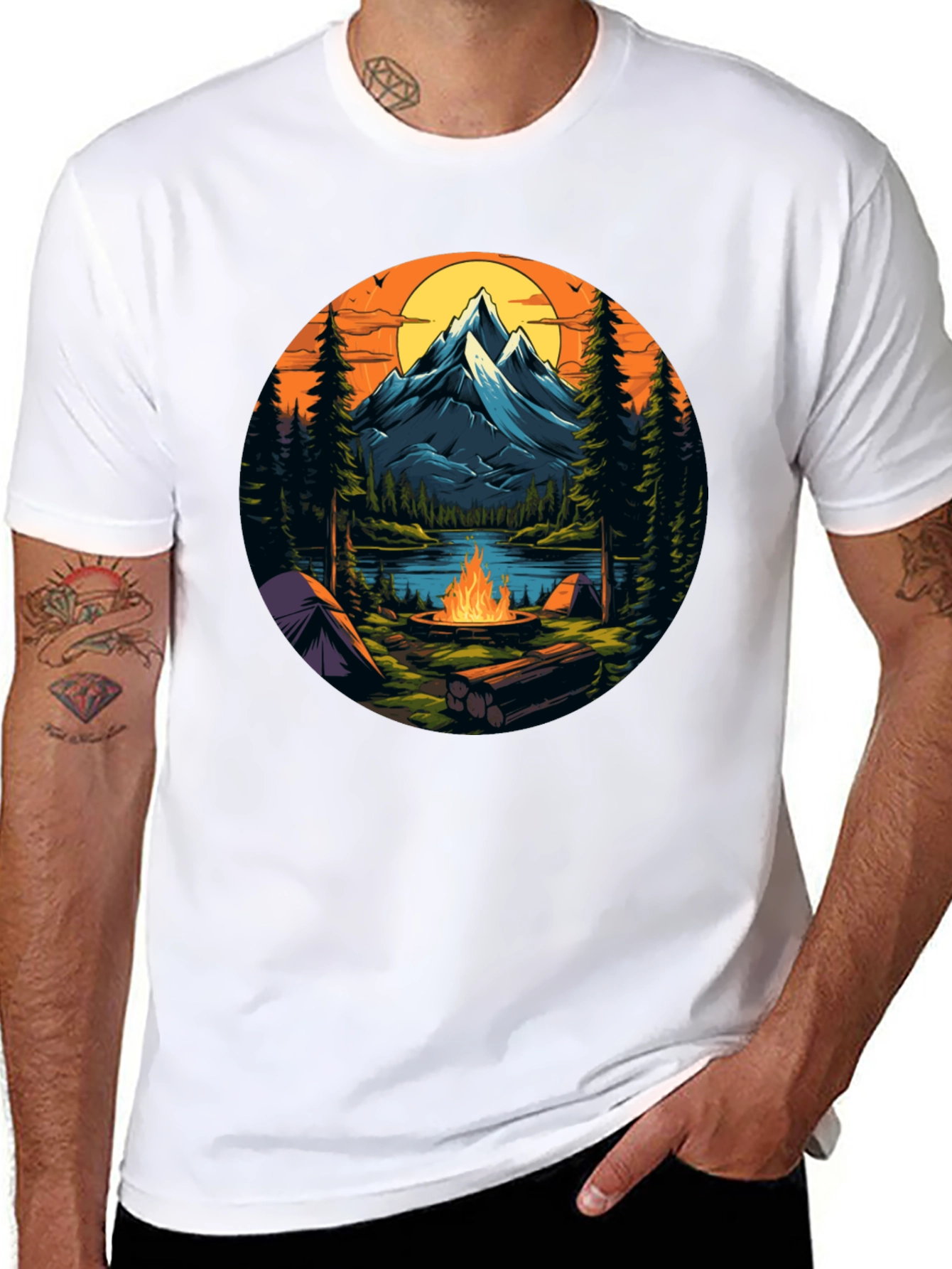 Mountain Campfire Graphic Tee