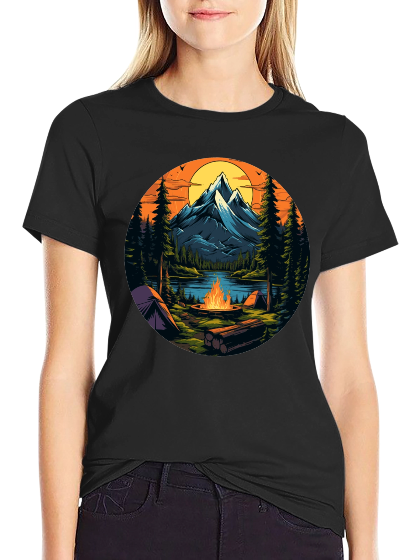 Mountain Campfire Graphic Tee