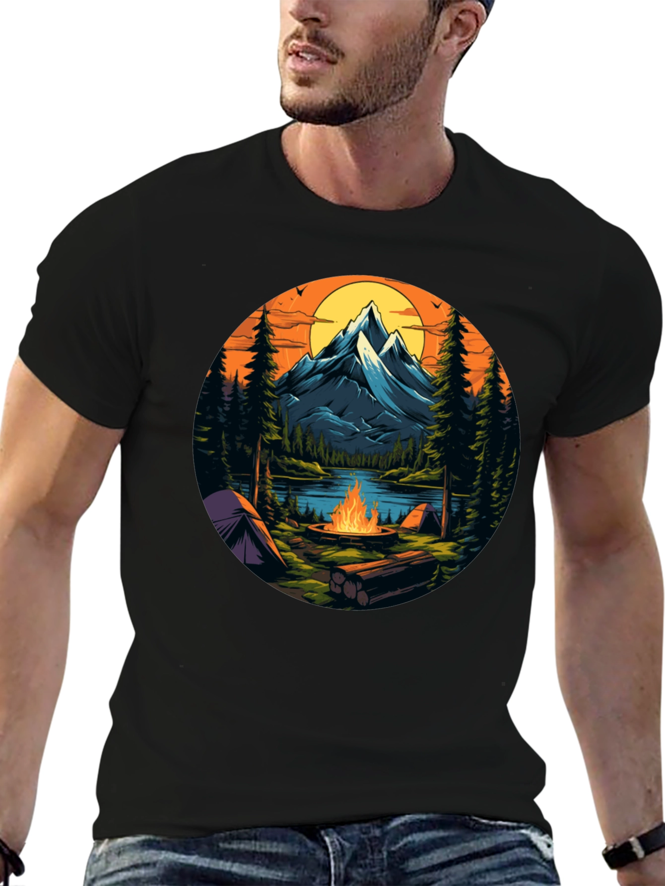 Mountain Campfire Graphic Tee