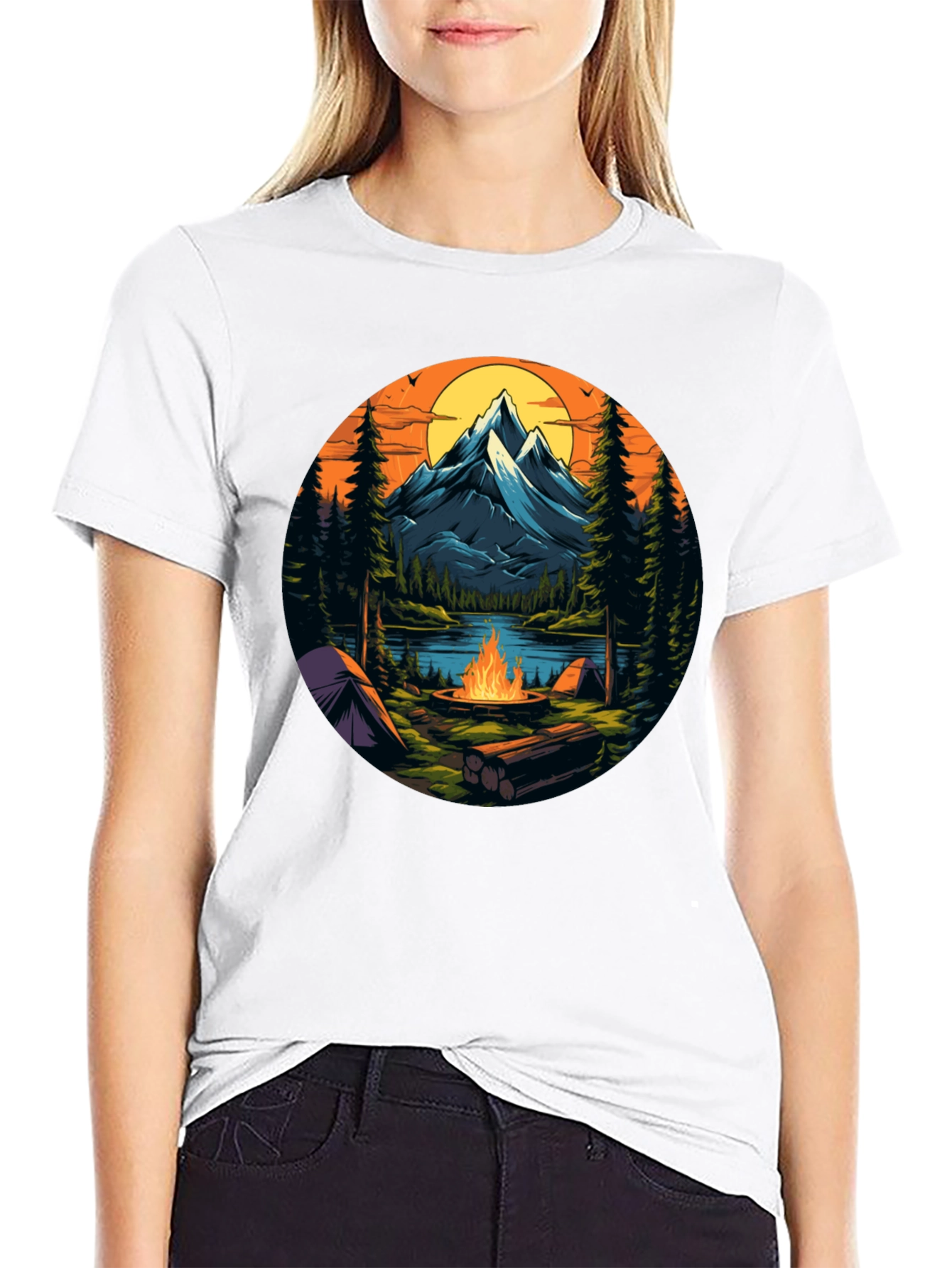 Mountain Campfire Graphic Tee