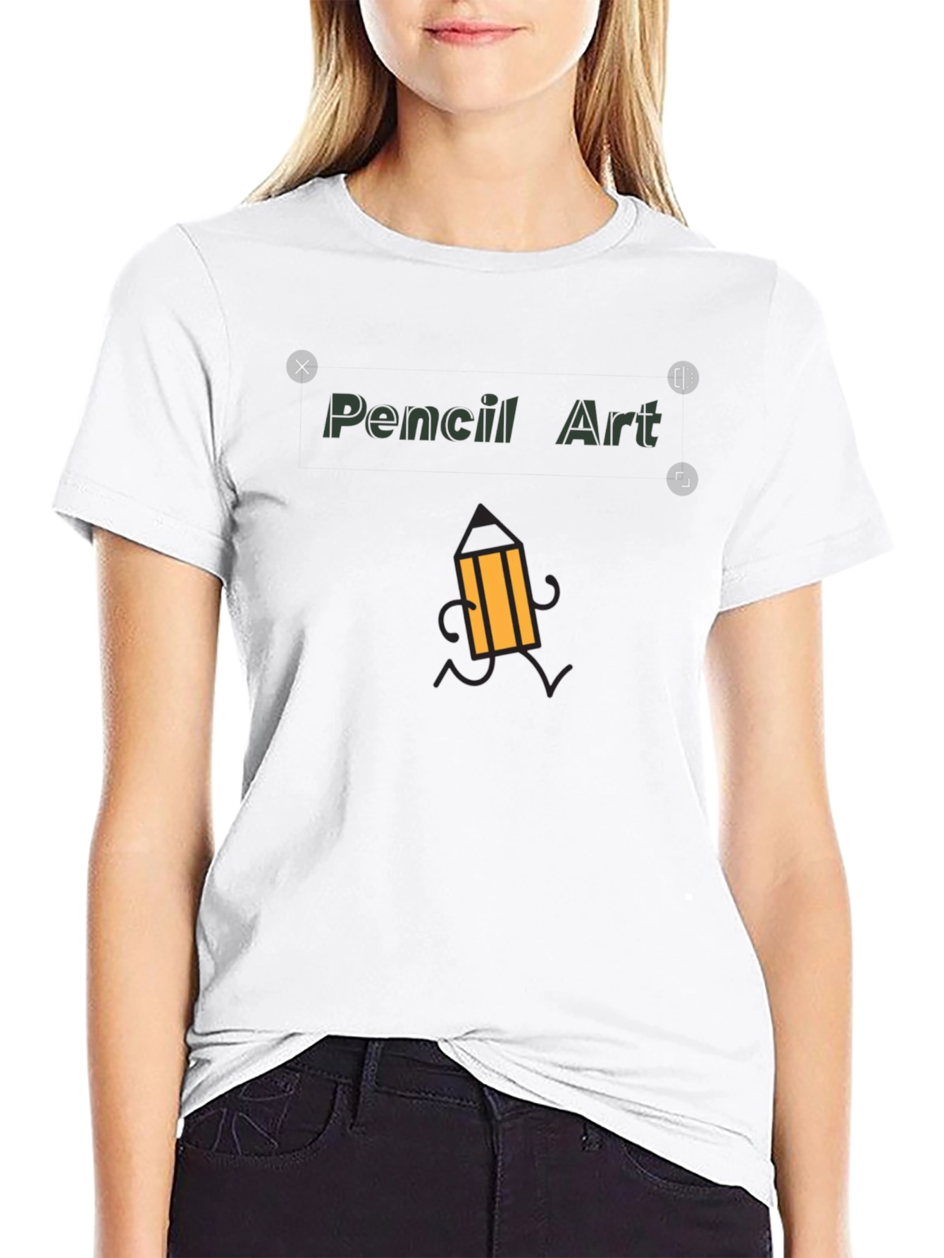 Pencil Art Graphic Tee - Unique Design