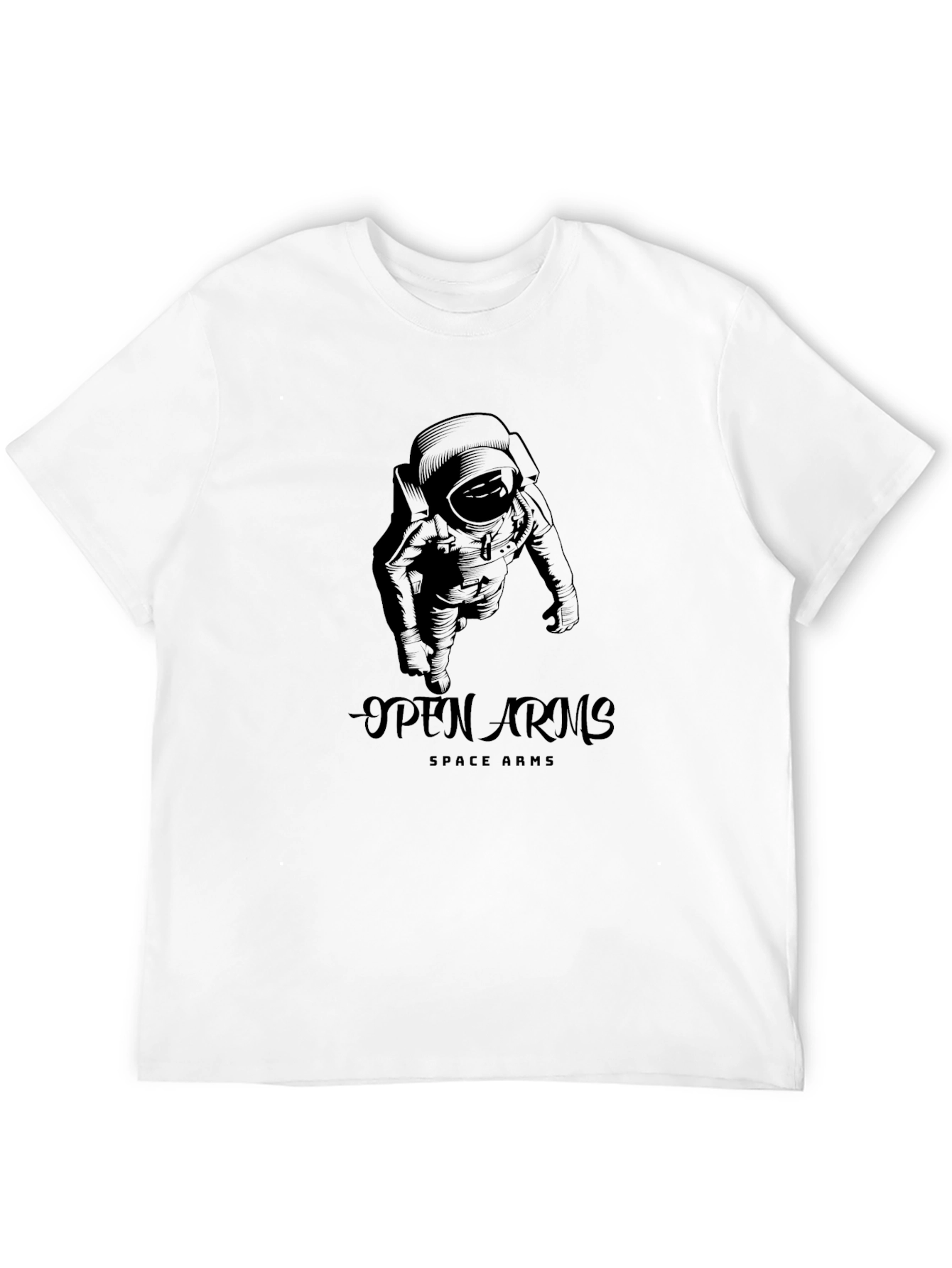 Open Arms Space T-Shirt - Astronaut Design