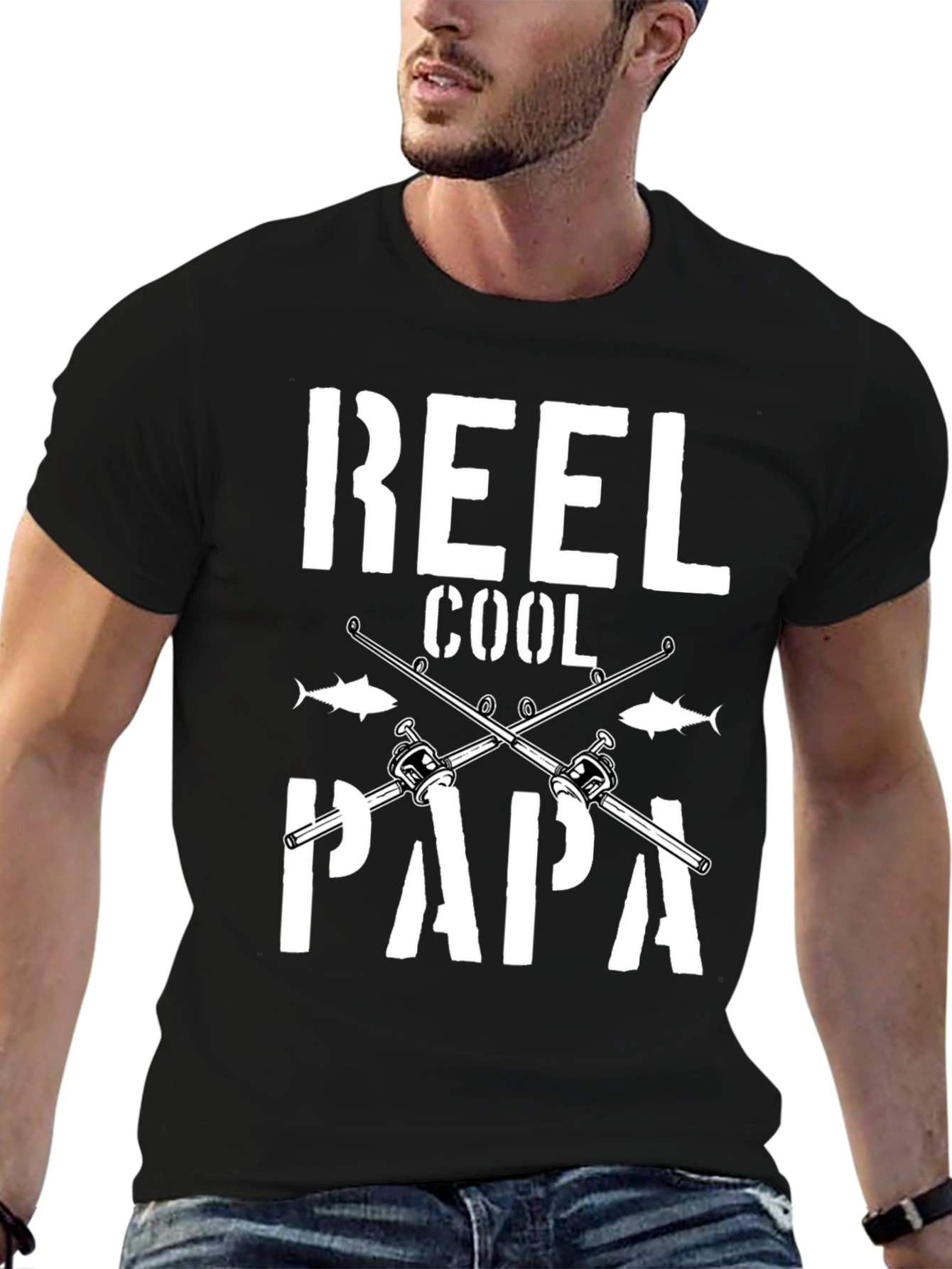 Reel Cool Papa Graphic T-Shirt Fishing Dad