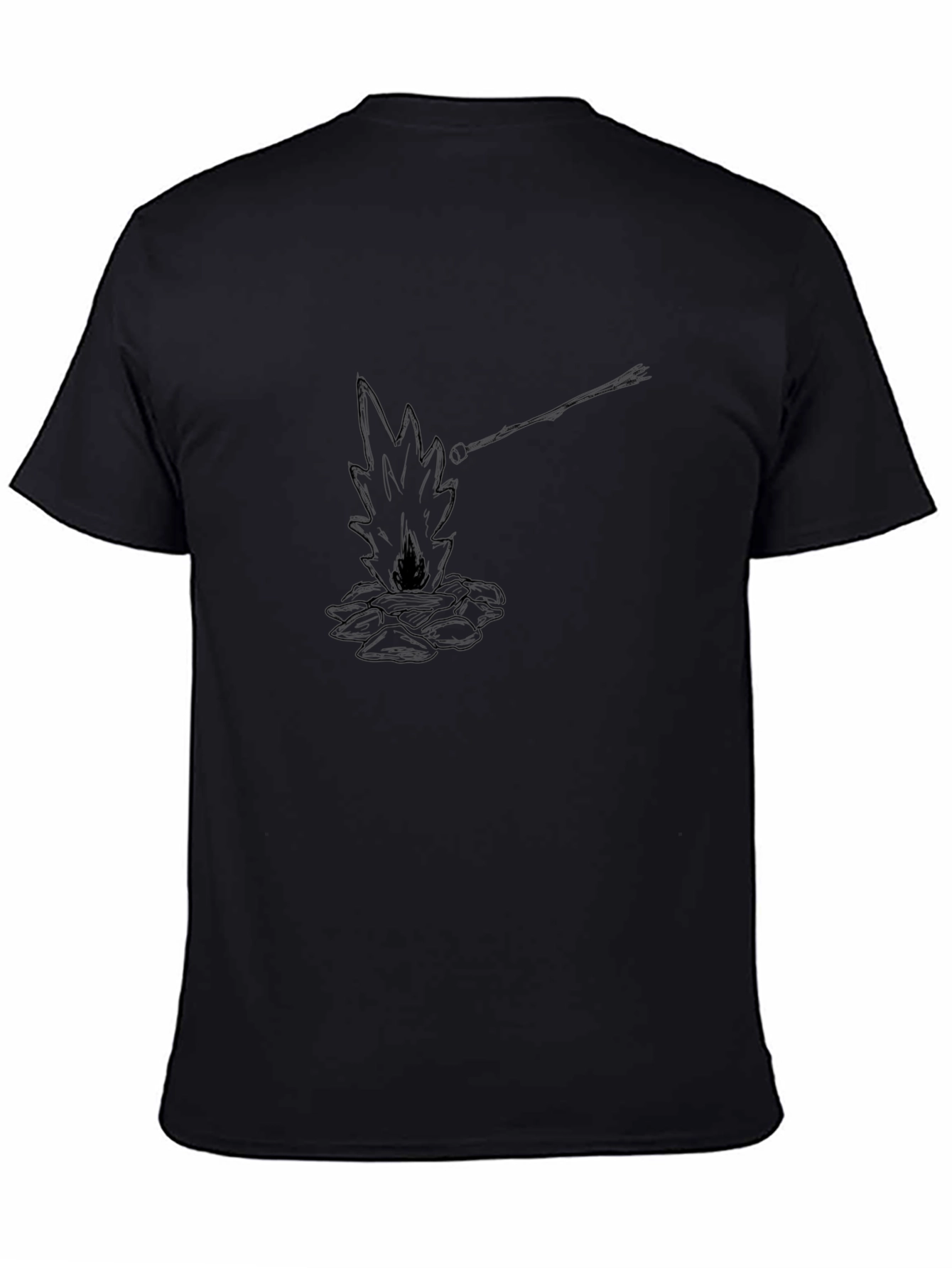Campfire Graphic Tee - Black Cotton Blend