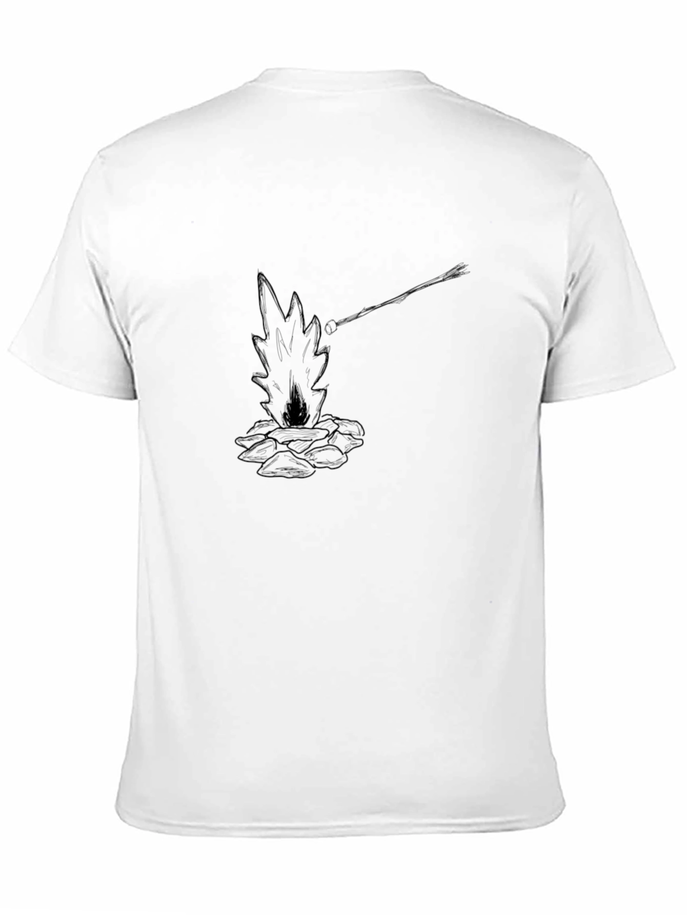 Campfire Graphic Tee - Black Cotton Blend