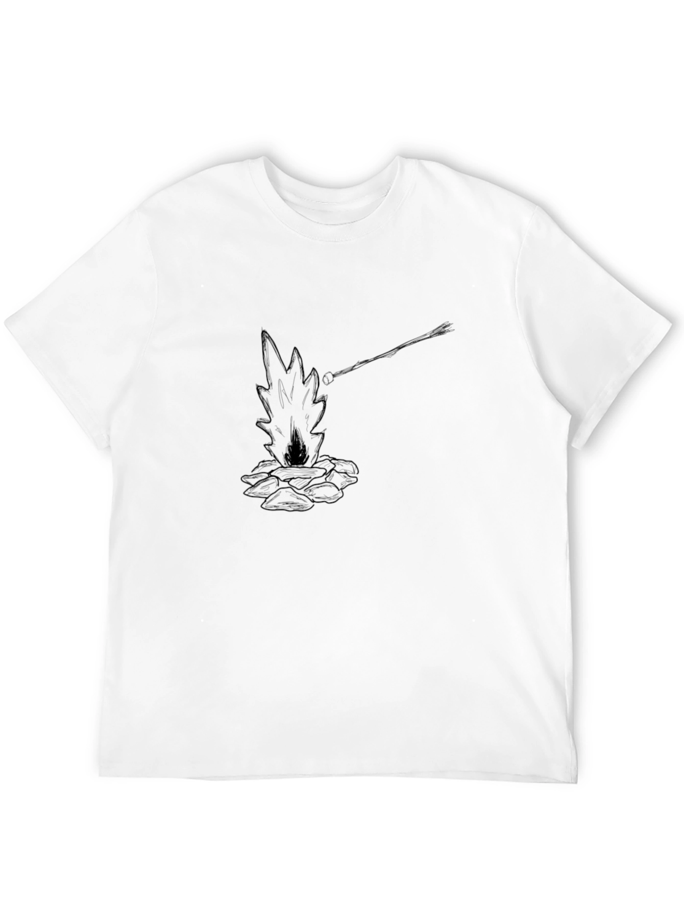 Campfire Graphic Tee - Black Cotton Blend
