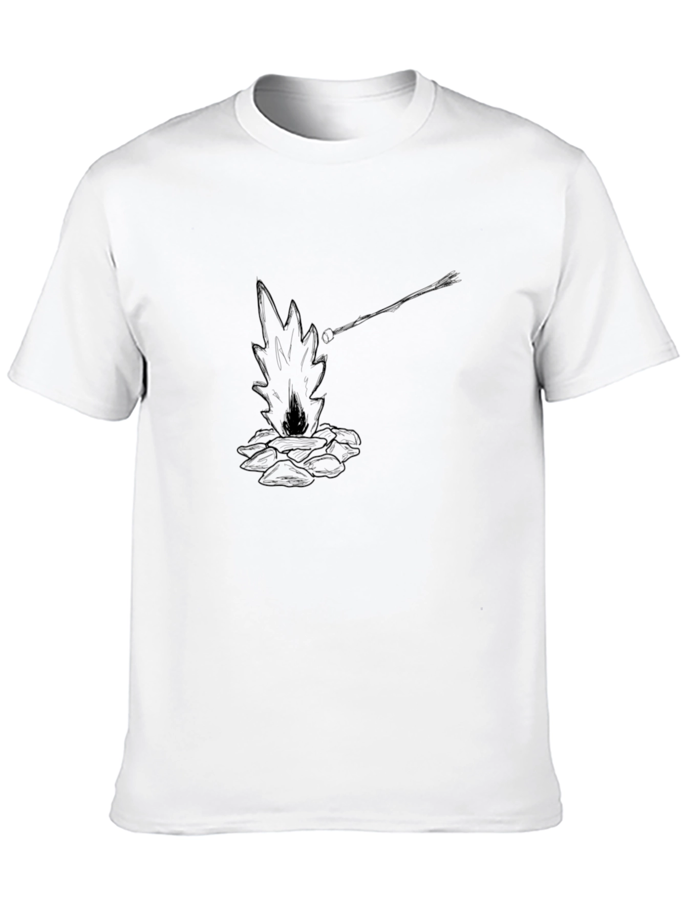 Campfire Graphic Tee - Black Cotton Blend