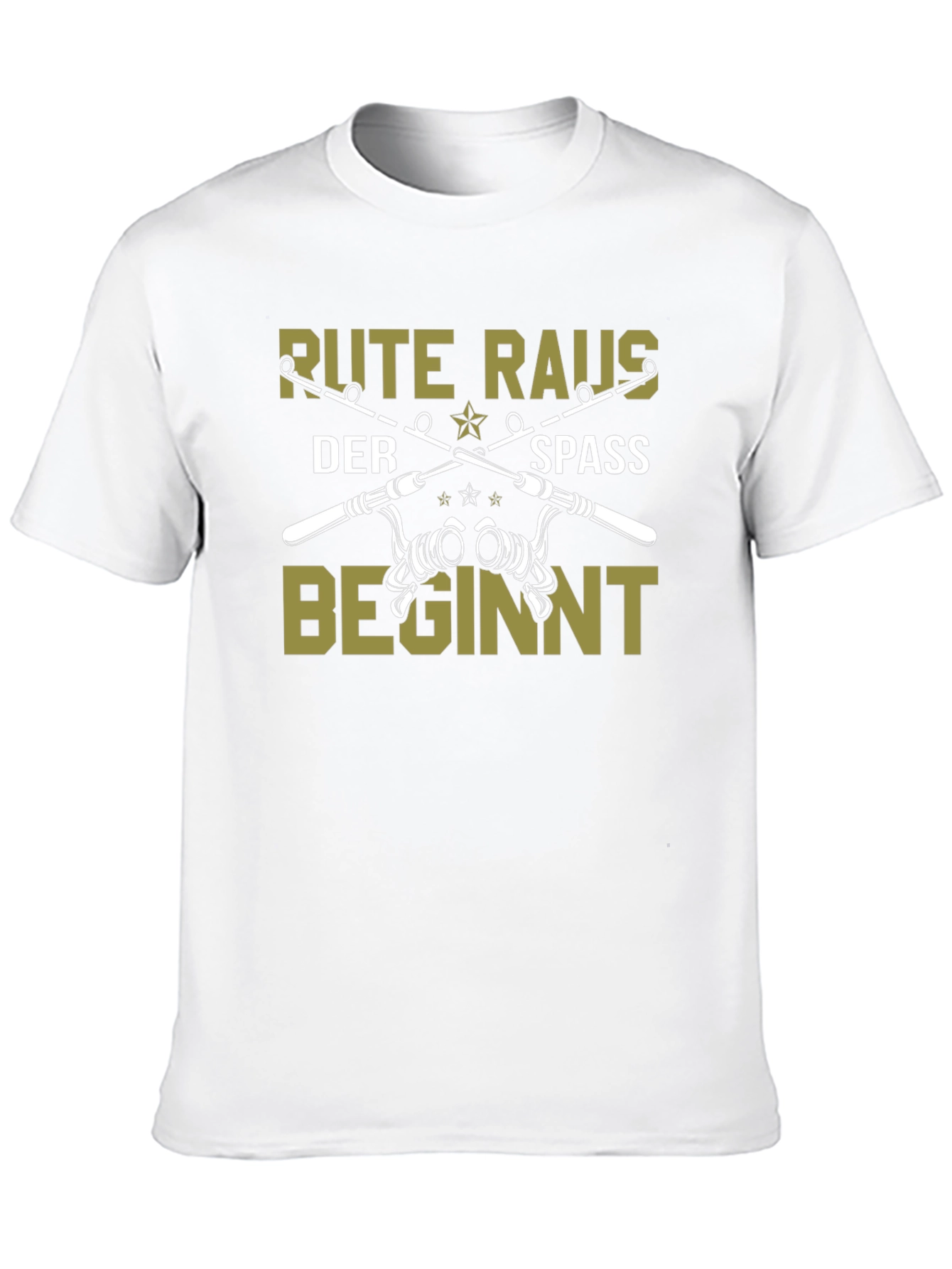 Rute Raus Der Spass Beginnt Fishing T-Shirt