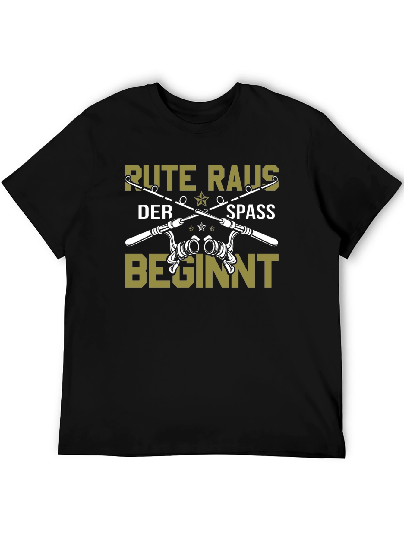 Rute Raus Der Spass Beginnt Fishing T-Shirt