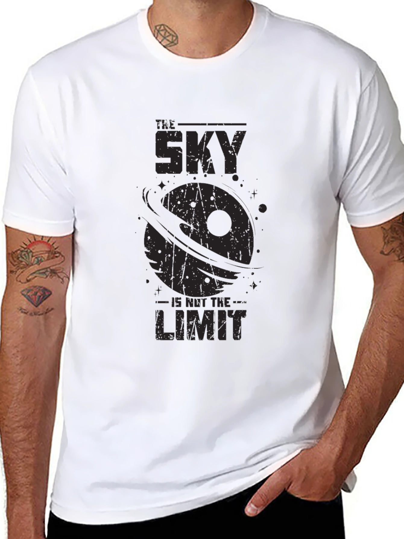 The Sky is Not the Limit Black Graphic Tee