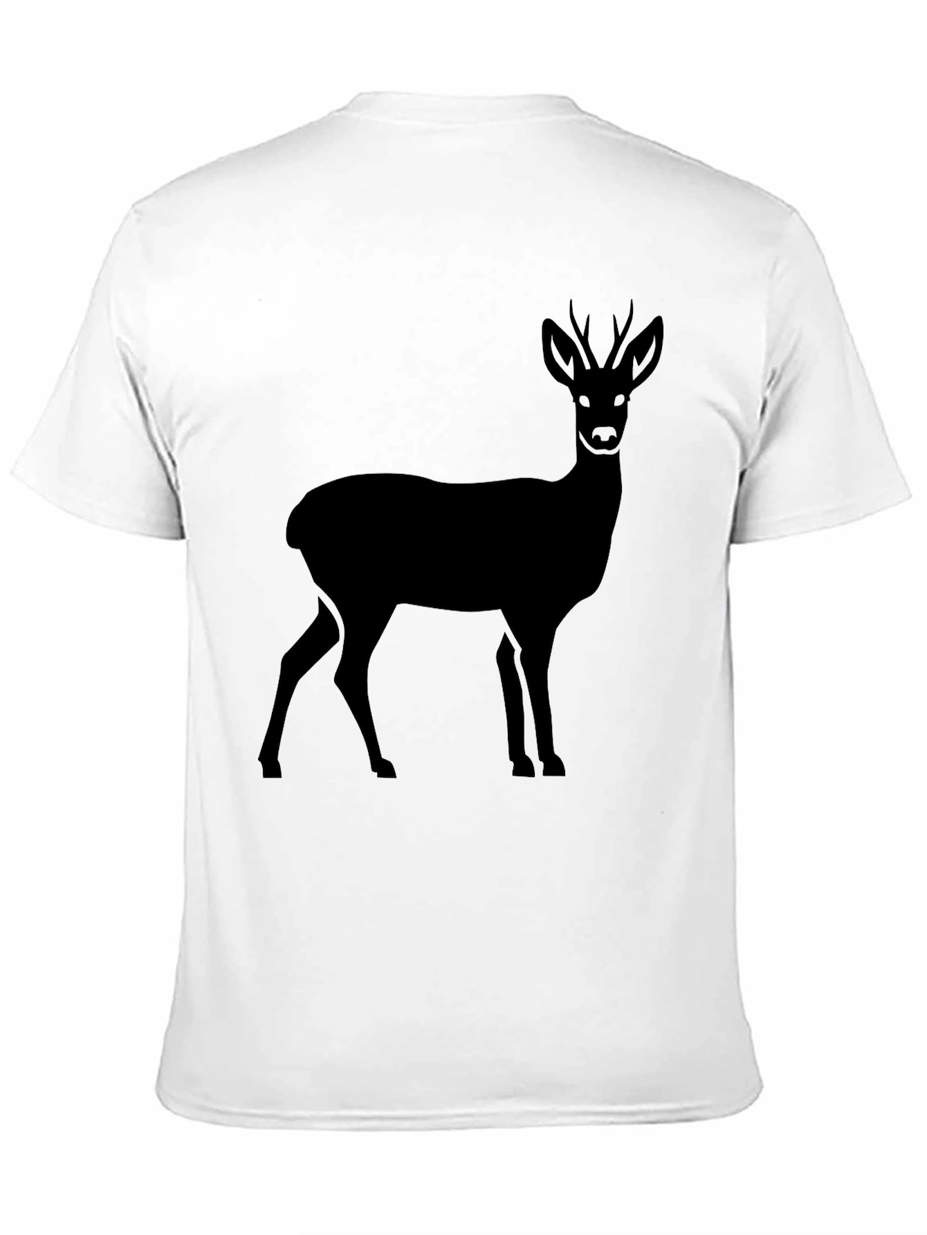 Mens Black Deer Silhouette Graphic T-Shirt