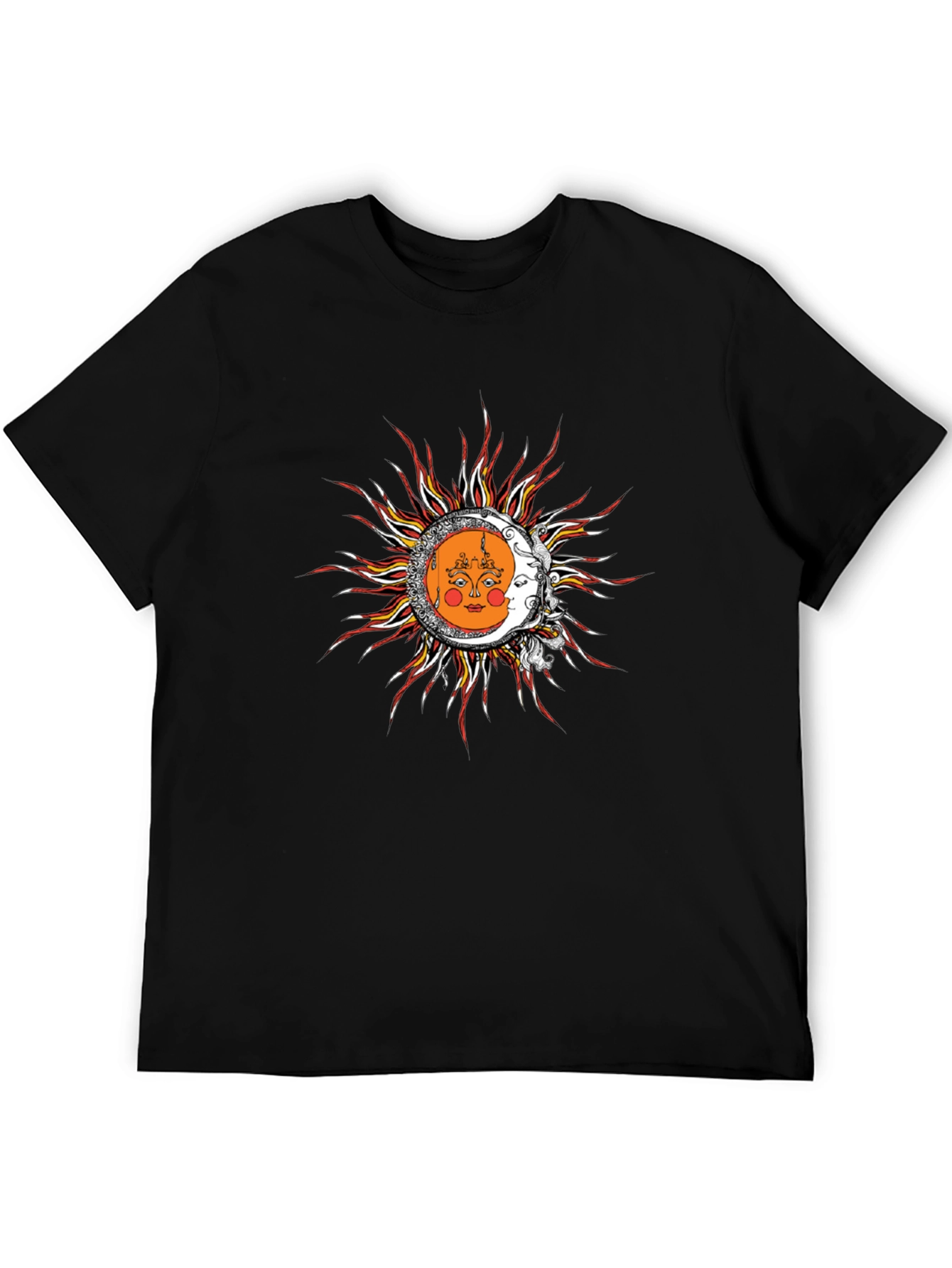 Sun and Moon Graphic T-Shirt - Celestial Design