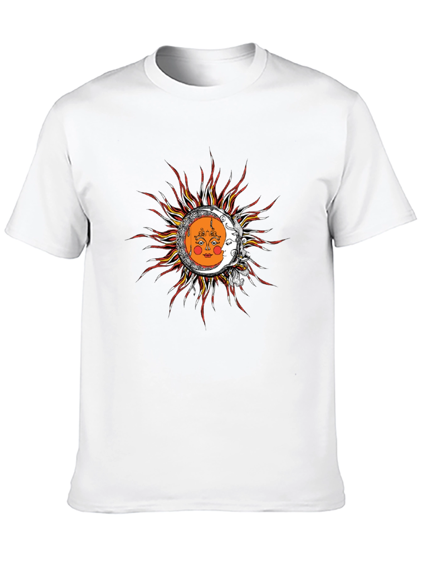 Sun and Moon Graphic T-Shirt - Celestial Design