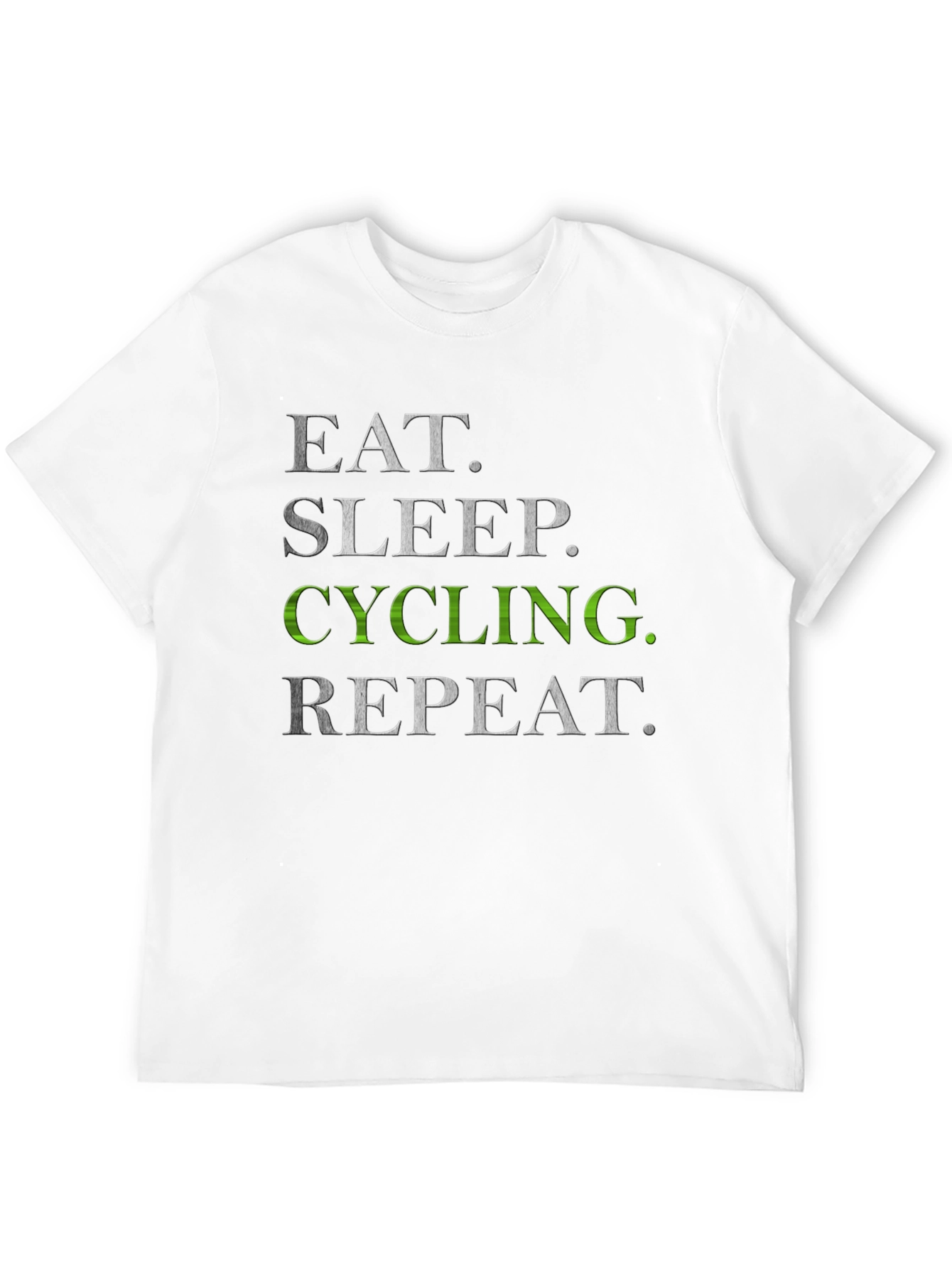 Eat Sleep Cycling Repeat T-Shirt - Black Graphic Tee