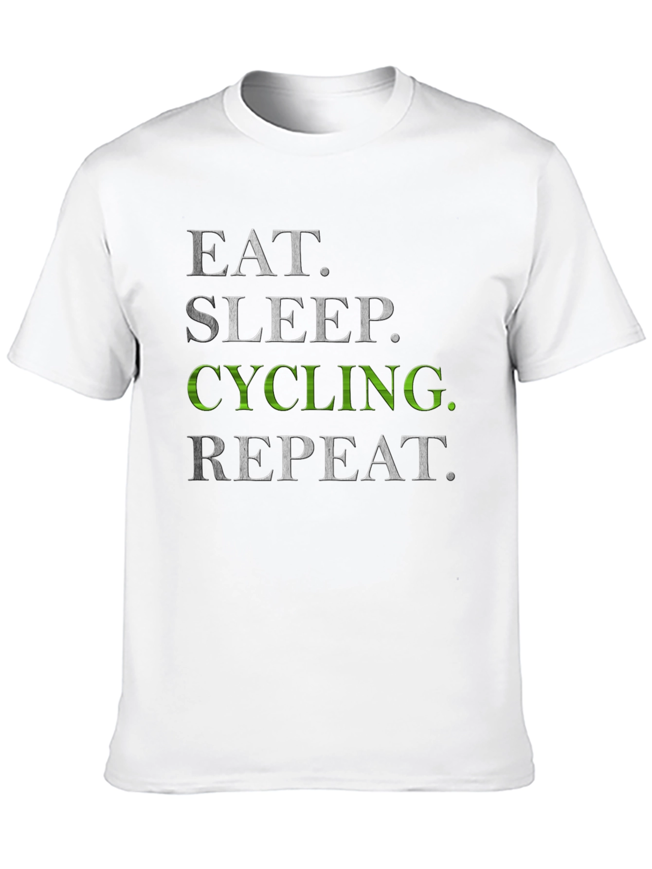 Eat Sleep Cycling Repeat T-Shirt - Black Graphic Tee