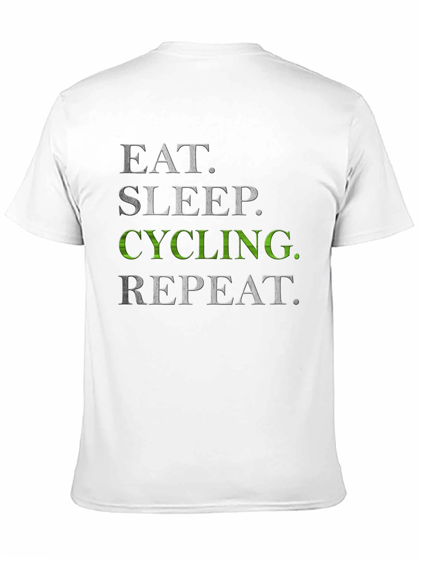 Eat Sleep Cycling Repeat T-Shirt - Black Graphic Tee