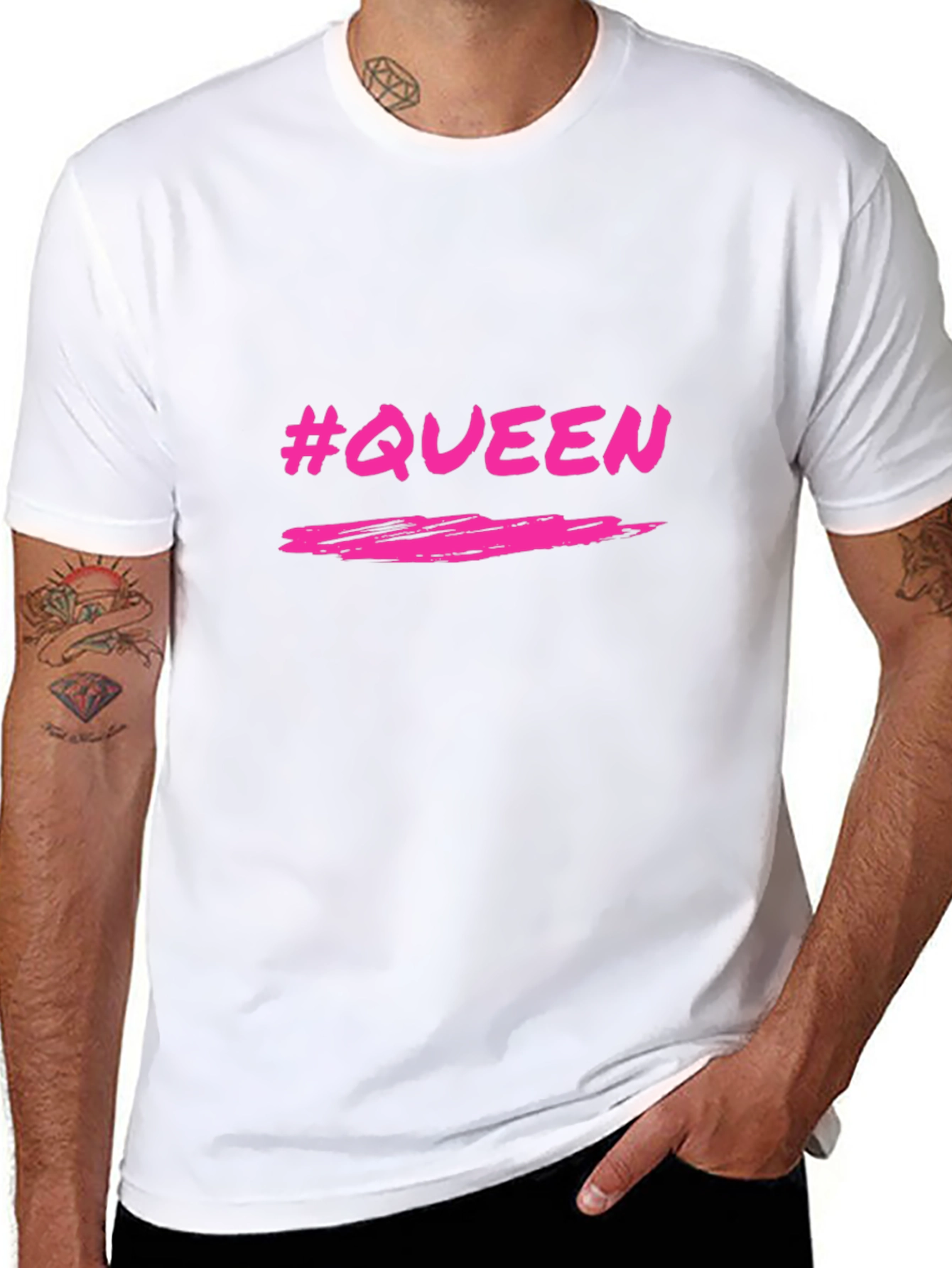 #Queen Black Graphic Tee - Stylish & Trendy