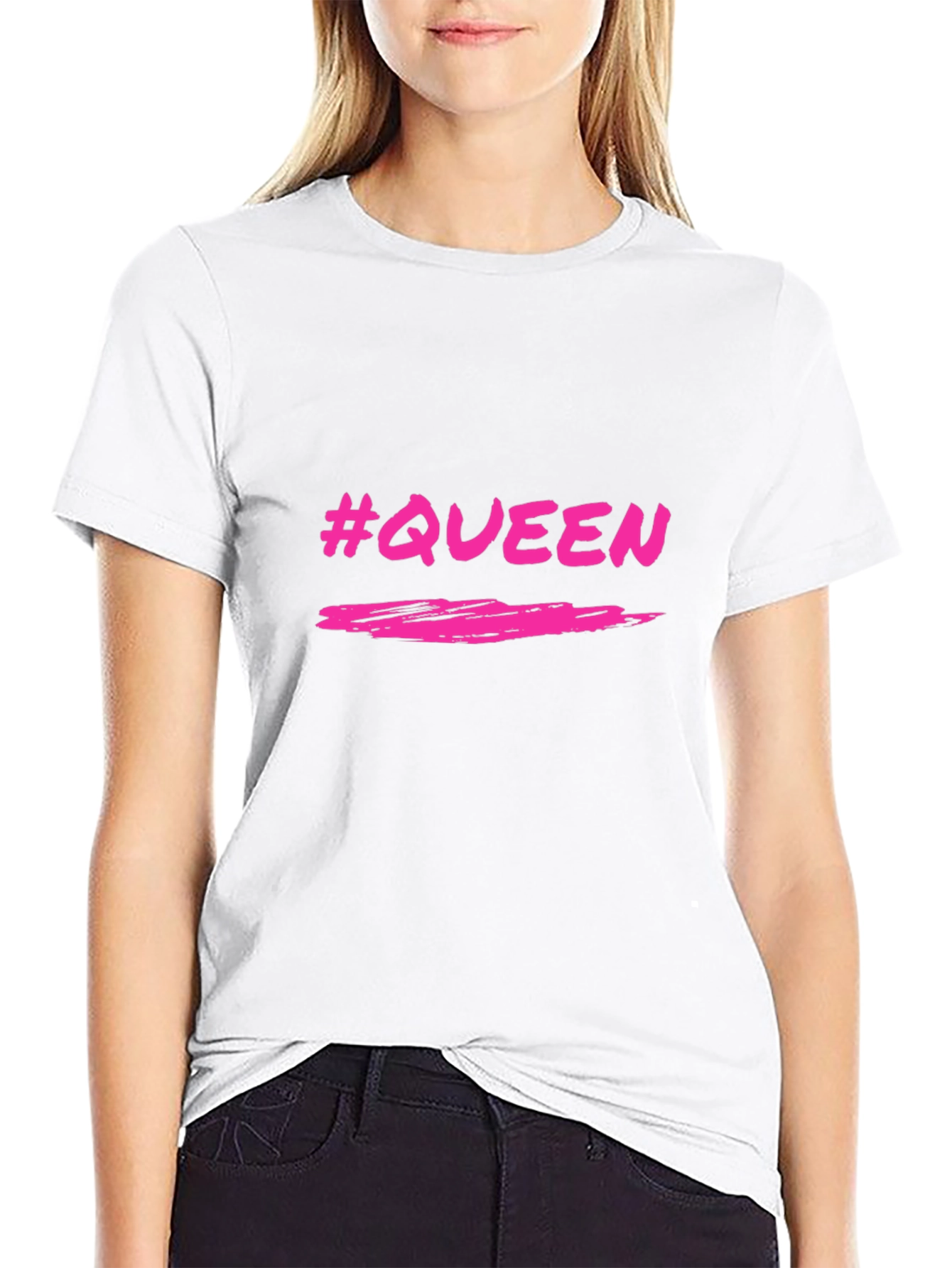 #Queen Black Graphic Tee - Stylish & Trendy