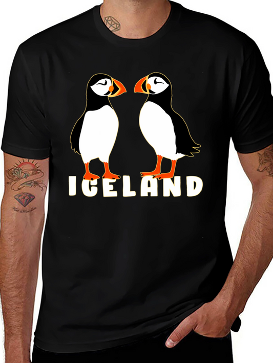 Iceland Puffin Graphic Tee - Black