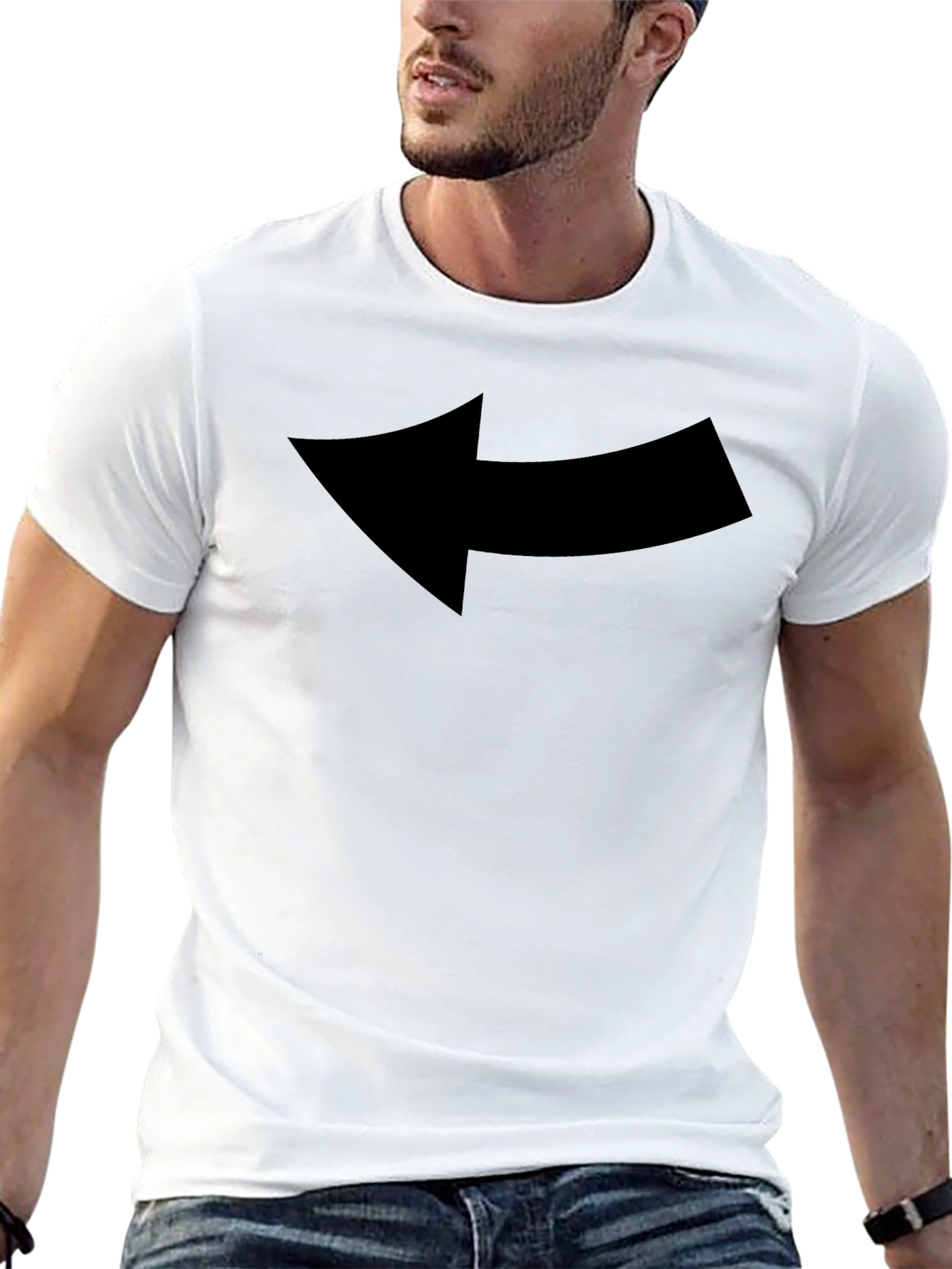 Directional Arrow Graphic T-Shirt - Casual Comfort