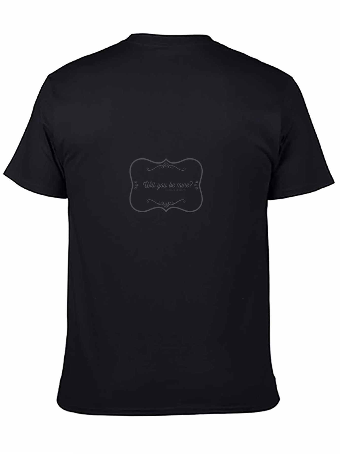 Mens Black Crew Neck Short Sleeve T-Shirt
