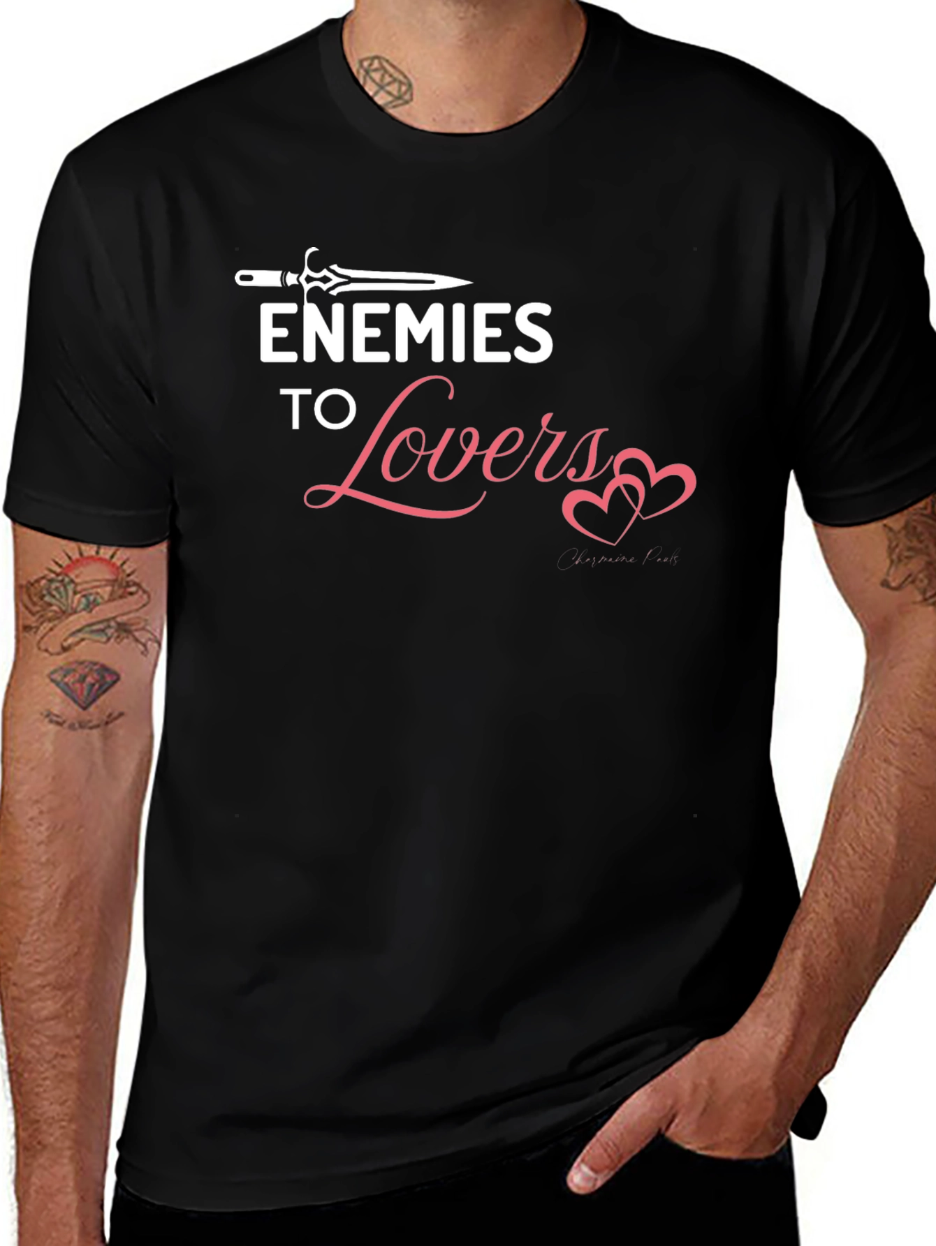 Enemies to Lovers Graphic Tee - Black Cotton T-Shirt