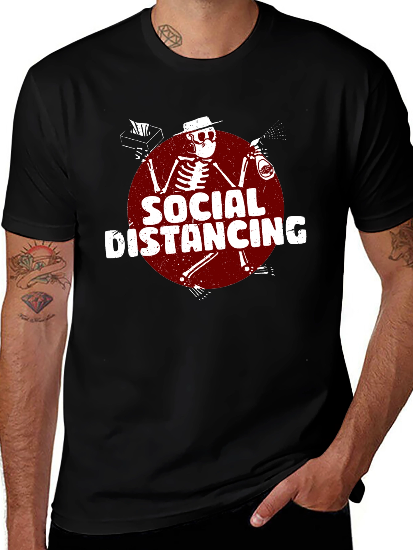 Social Distancing Skeleton T-Shirt