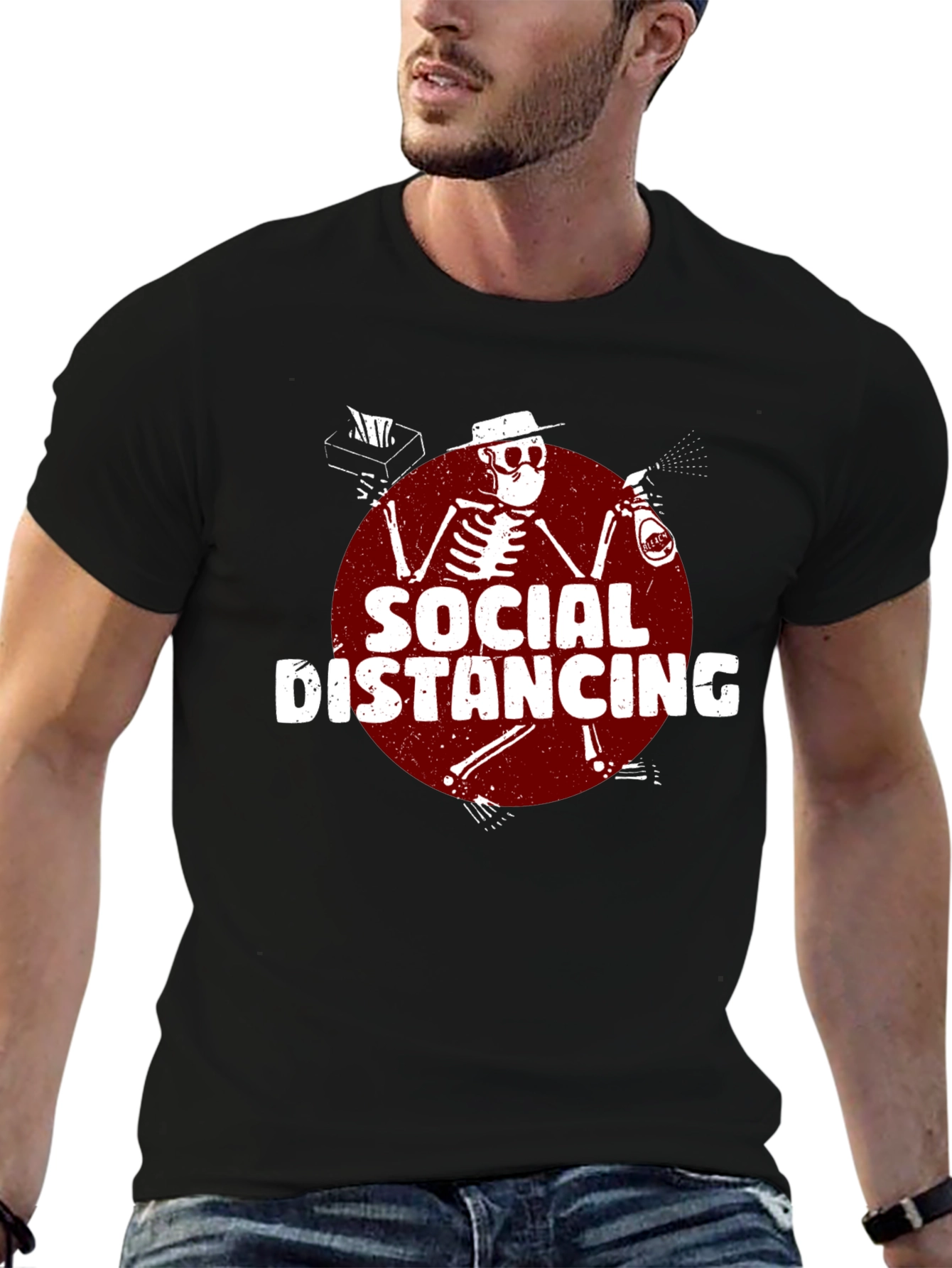 Social Distancing Skeleton T-Shirt