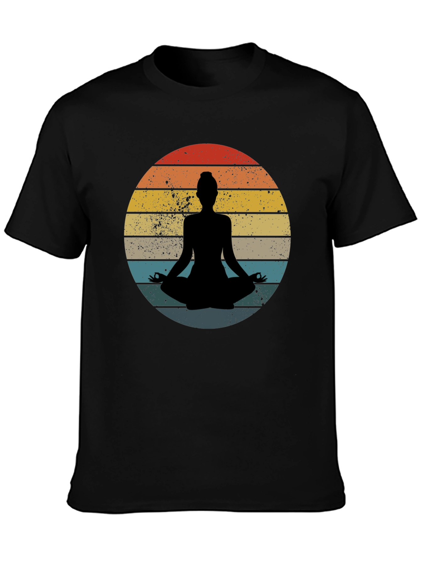 Yoga Silhouette Retro Sunset T-Shirt
