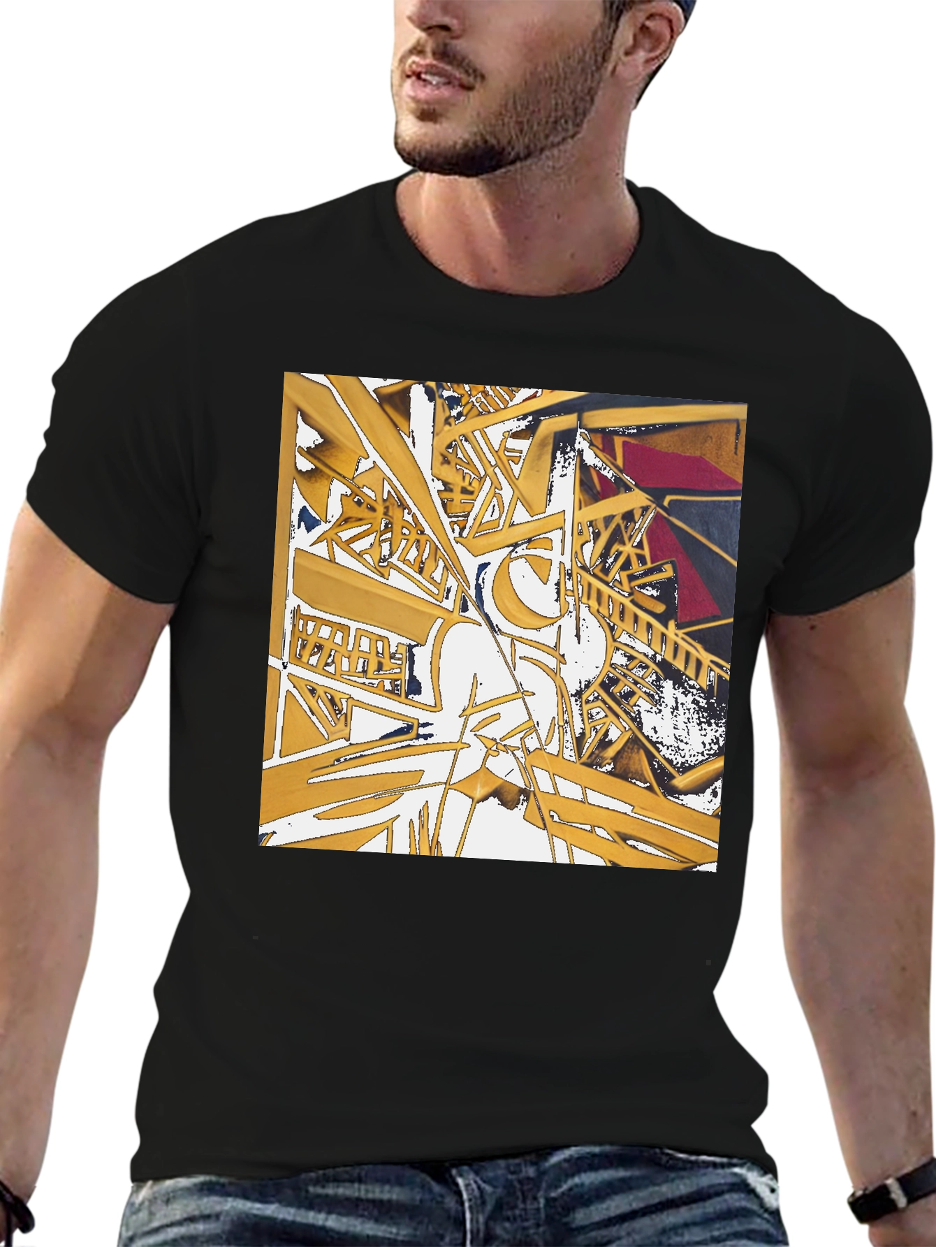 Abstract Geometric Art Print Tee