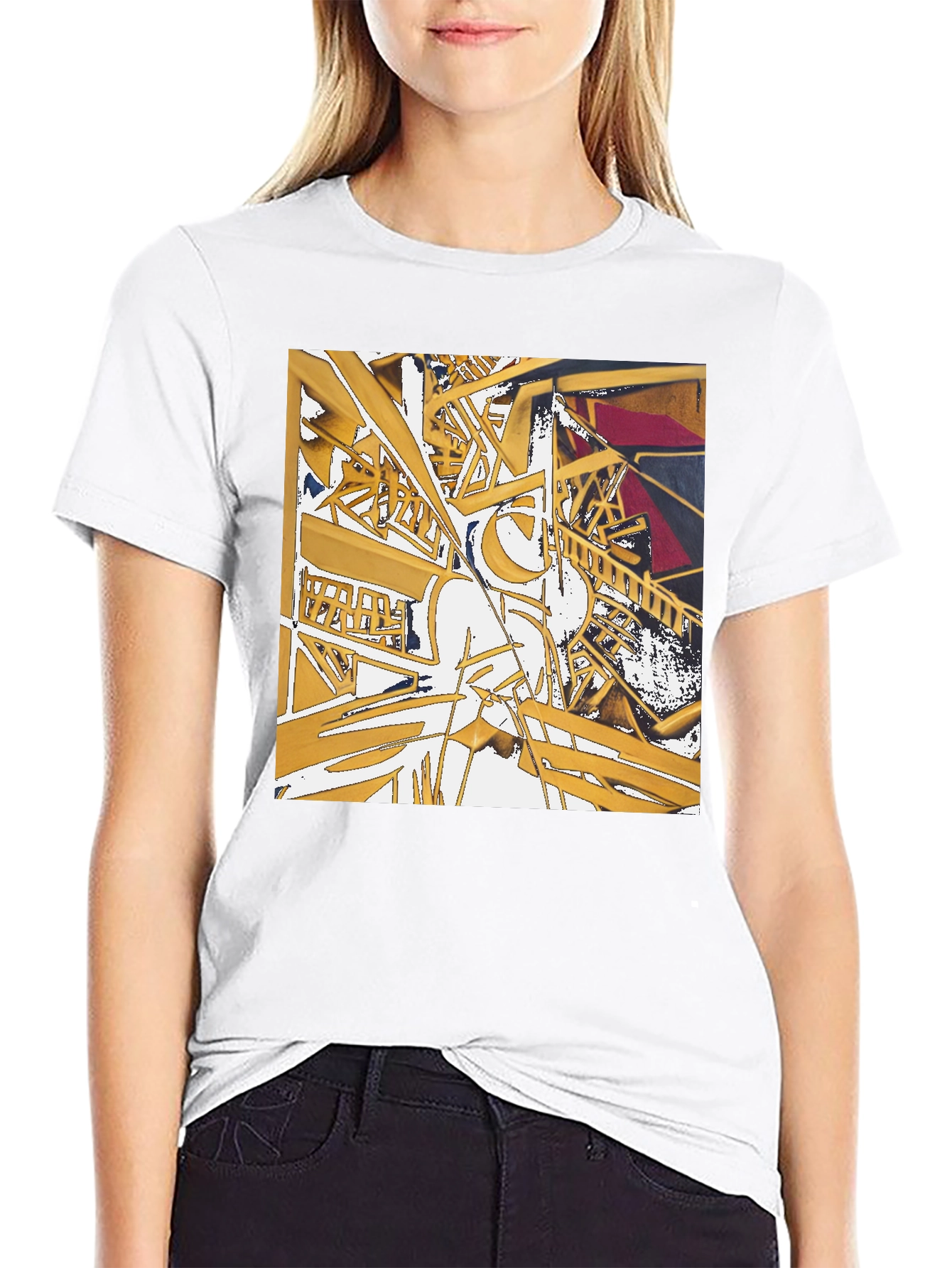 Abstract Geometric Art Print Tee