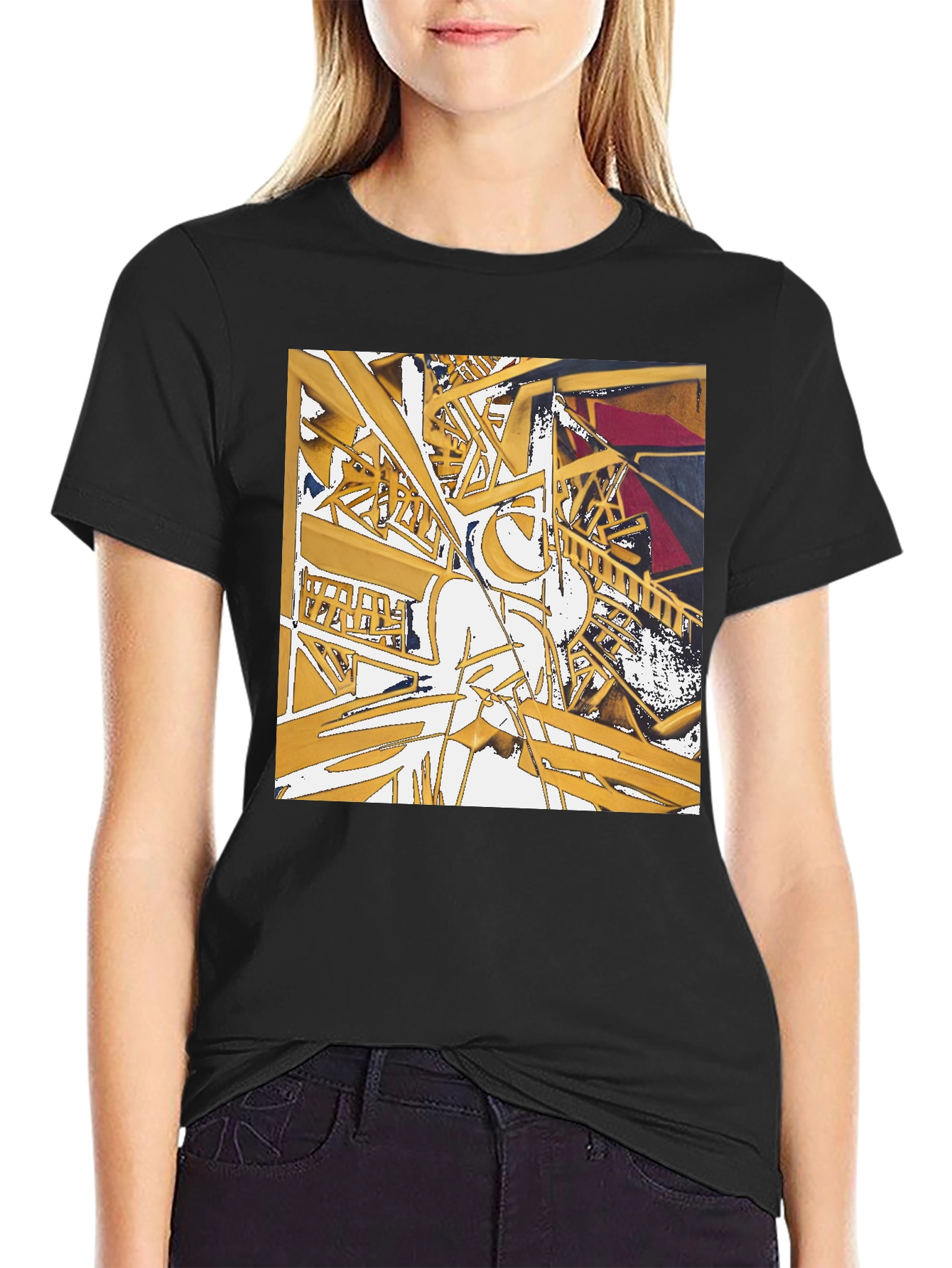 Abstract Geometric Art Print Tee