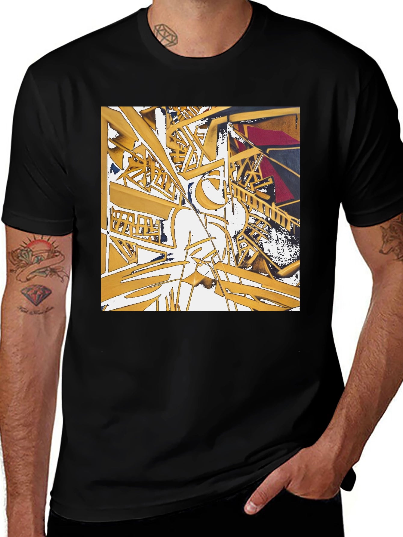 Abstract Geometric Art Print Tee