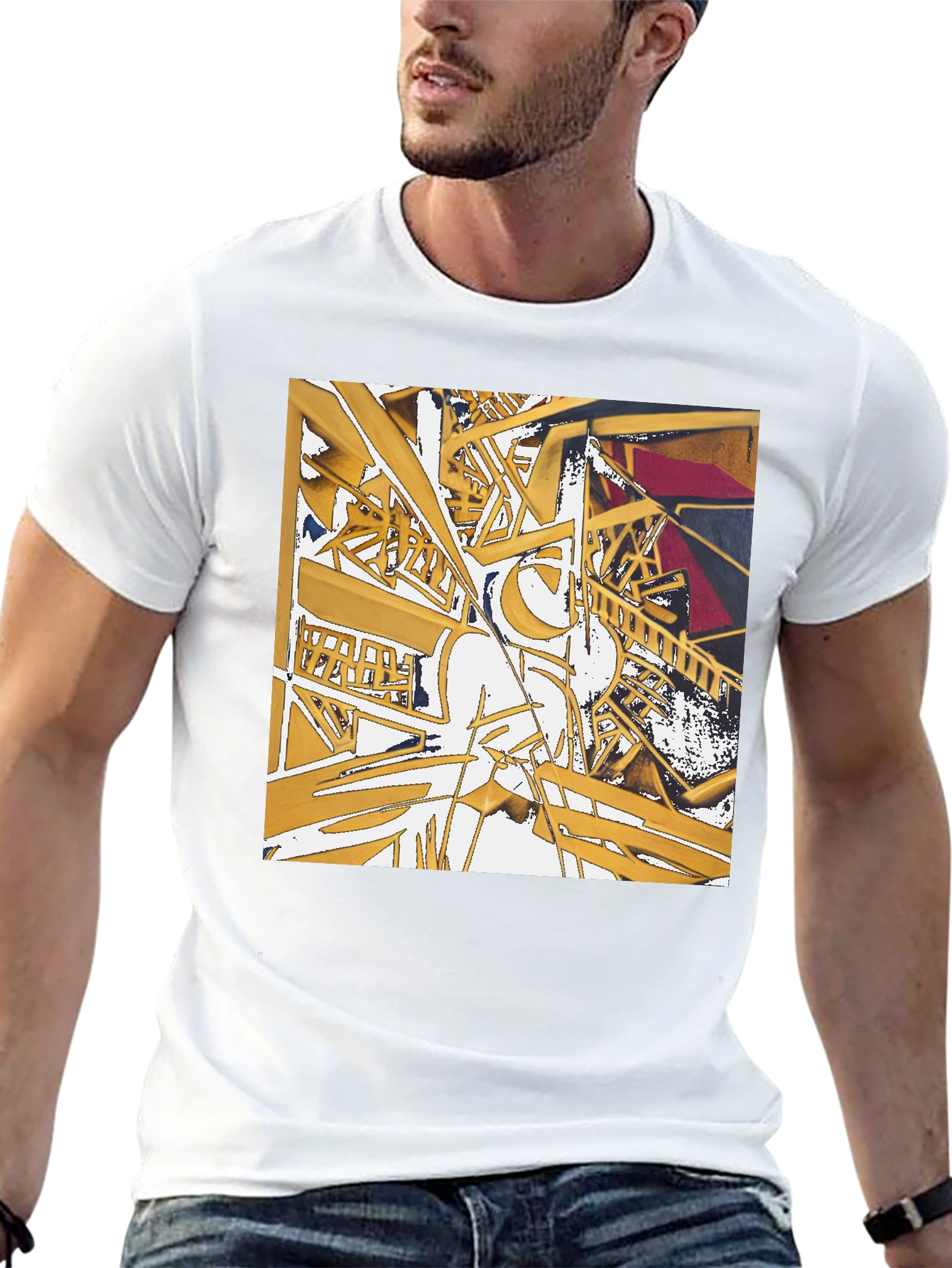 Abstract Geometric Art Print Tee