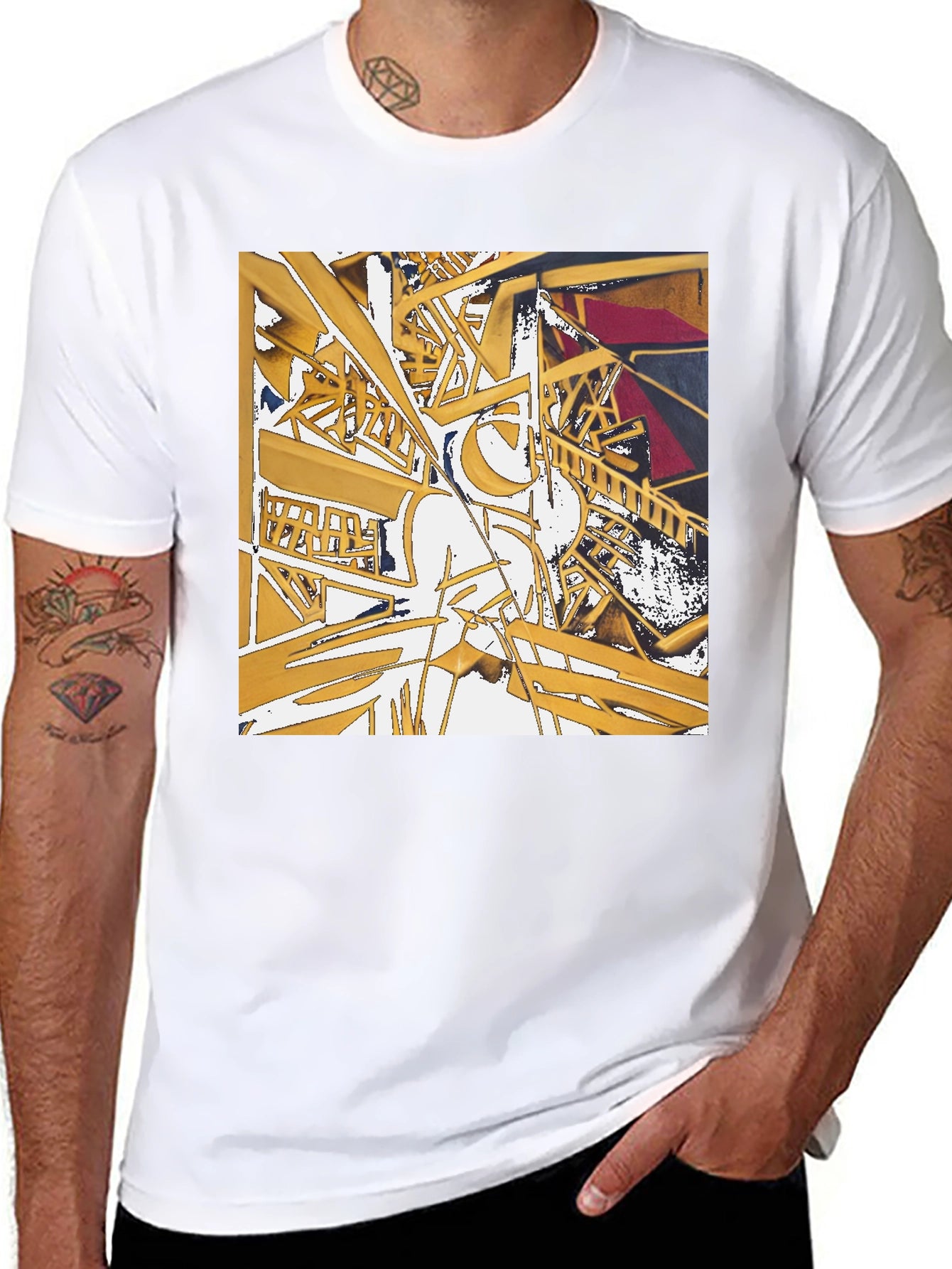 Abstract Geometric Art Print Tee