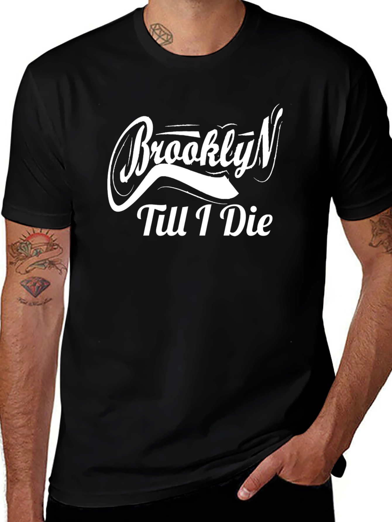 Brooklyn Till I Die Black Graphic T-Shirt