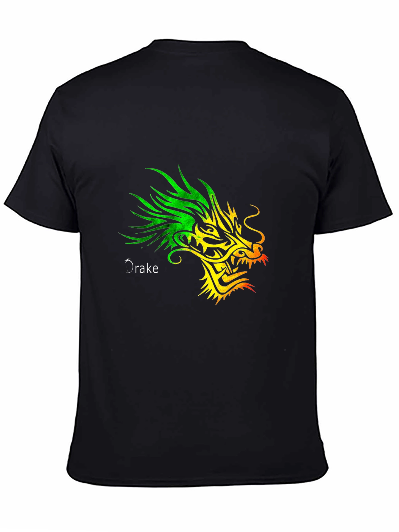Dragon Graphic Print Crew Neck T-Shirt - Mens