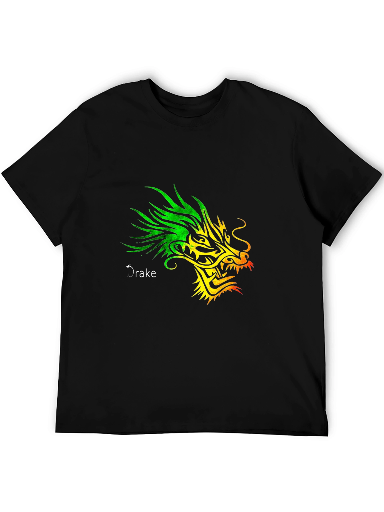 Dragon Graphic Print Crew Neck T-Shirt - Mens