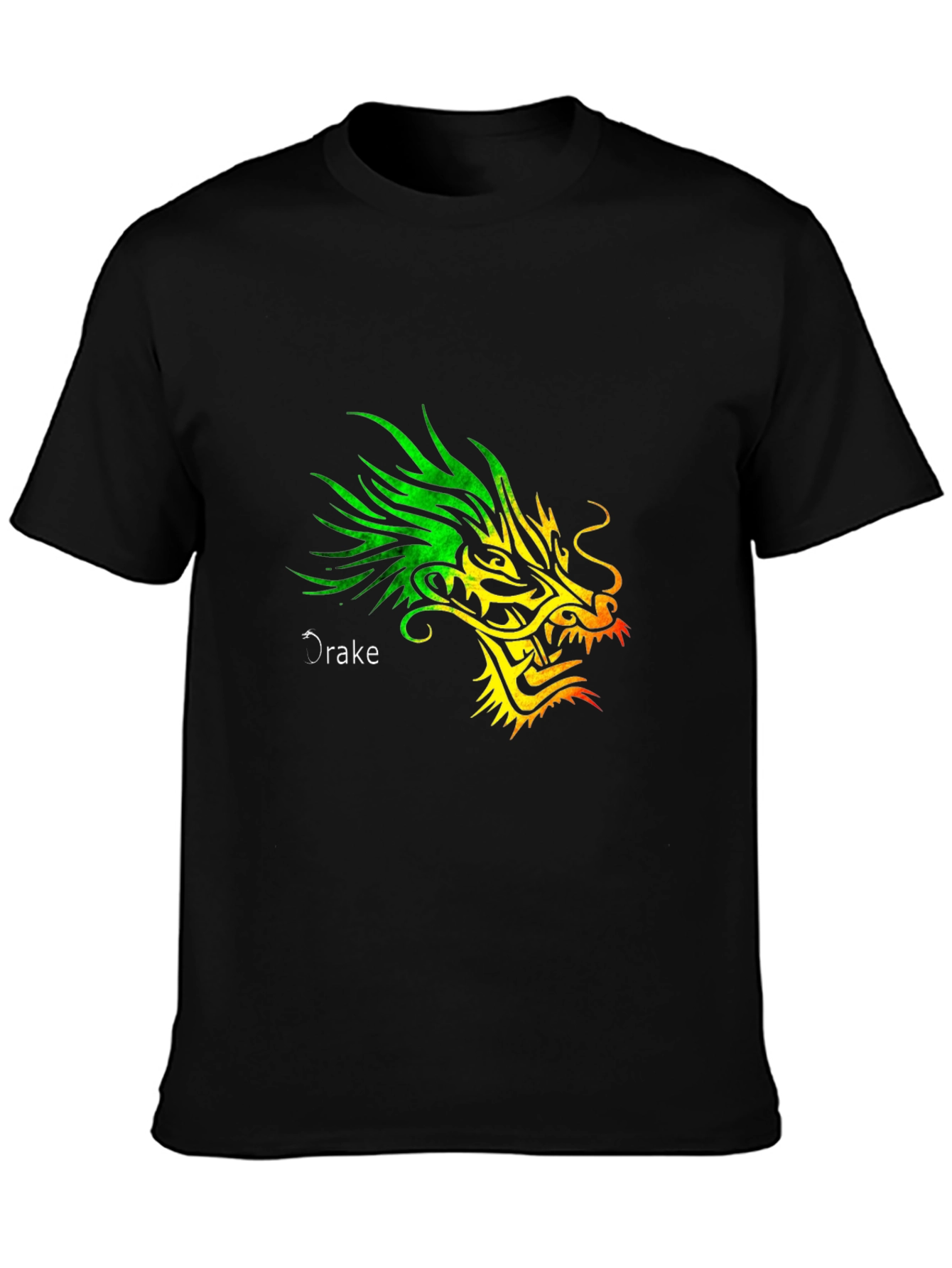 Dragon Graphic Print Crew Neck T-Shirt - Mens