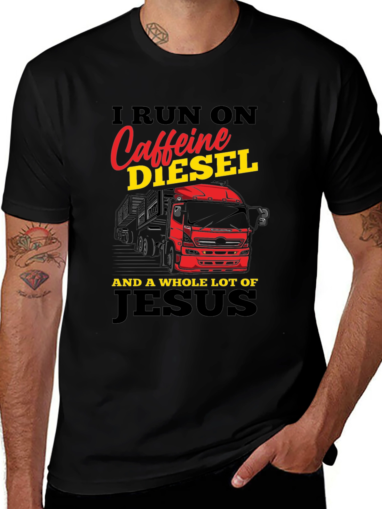 Caffeine Diesel and Jesus T-Shirt