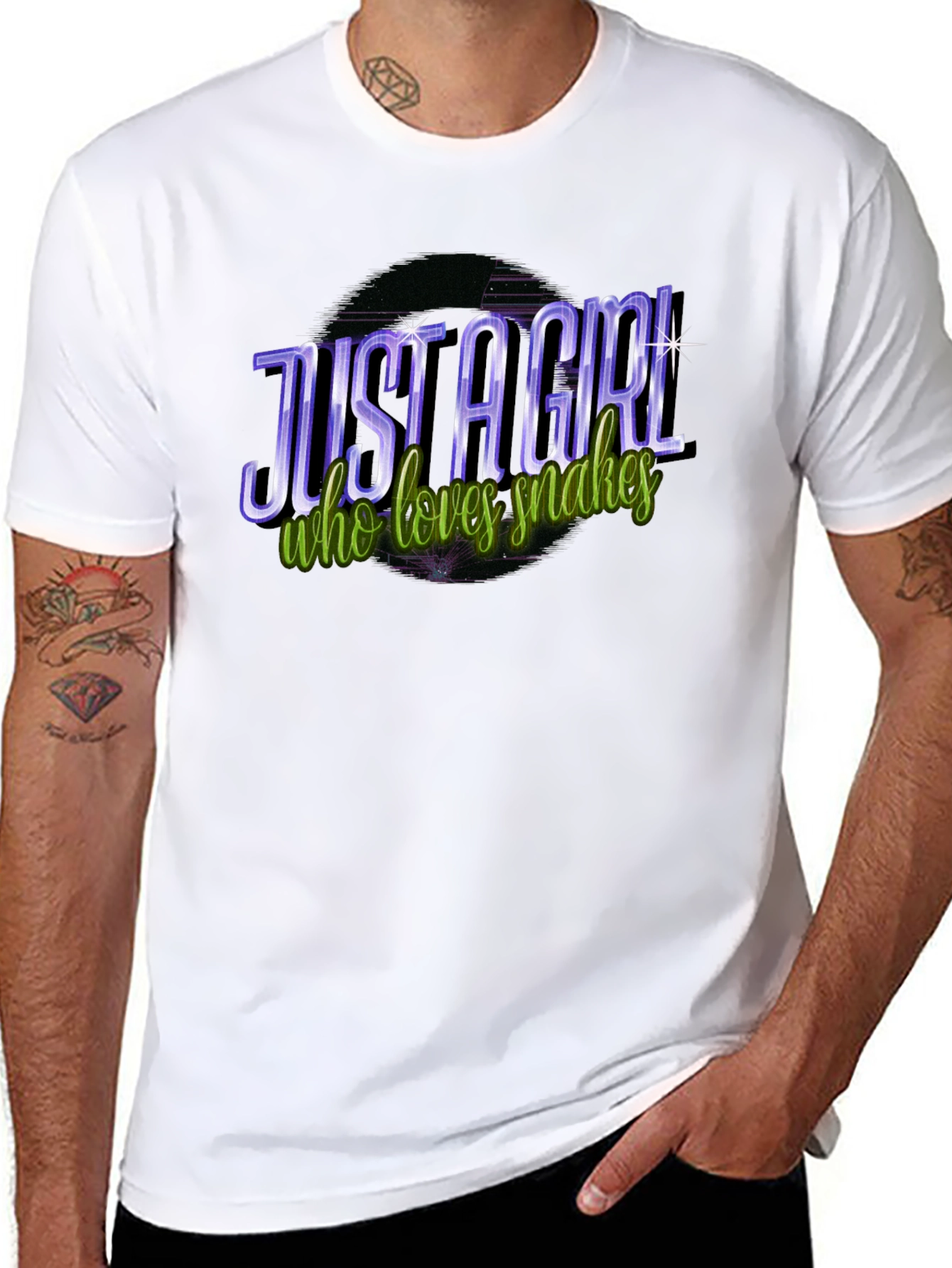 Just A Girl Who Loves Snakes Black T-Shirt