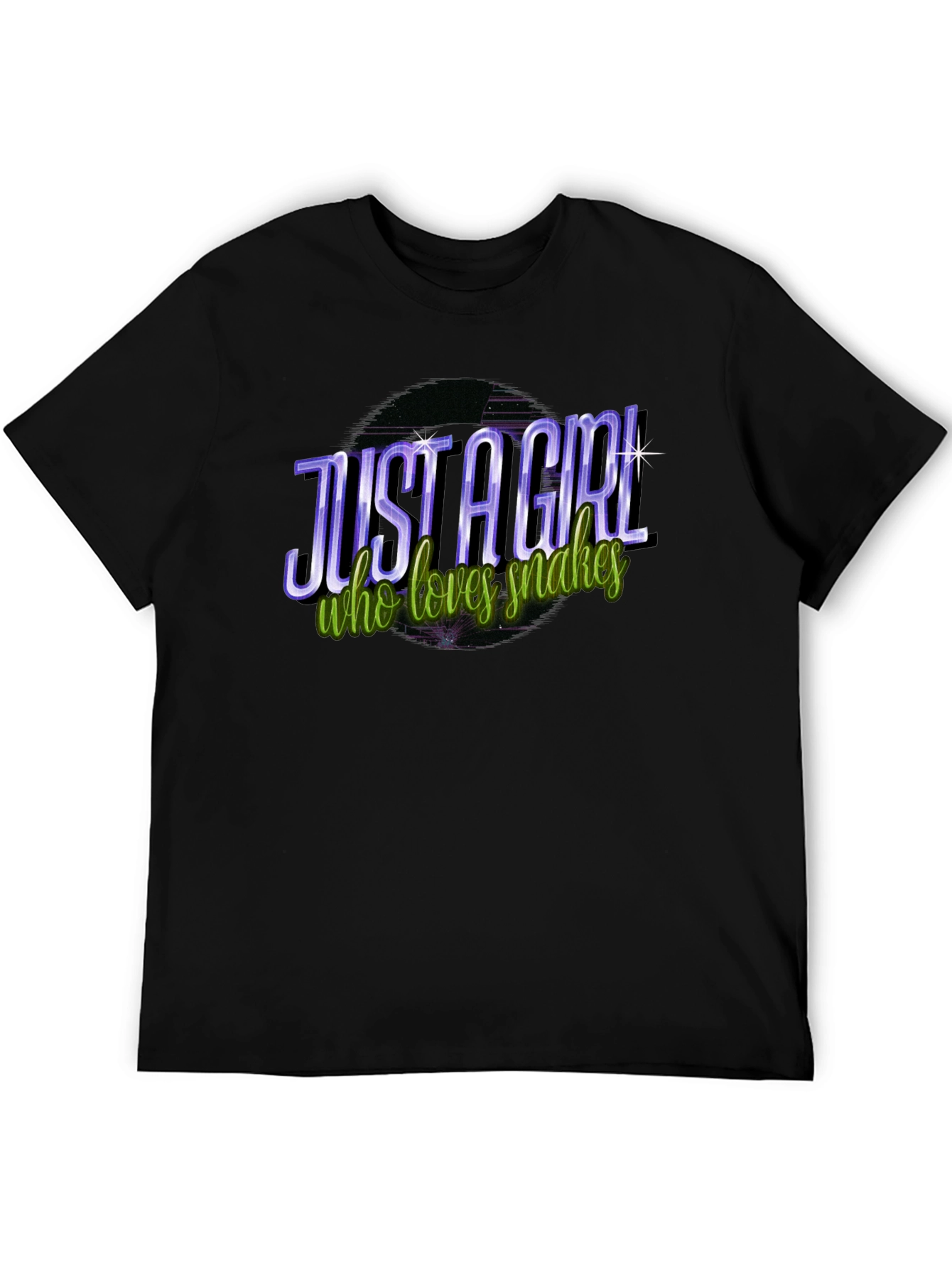 Just A Girl Who Loves Snakes Black T-Shirt