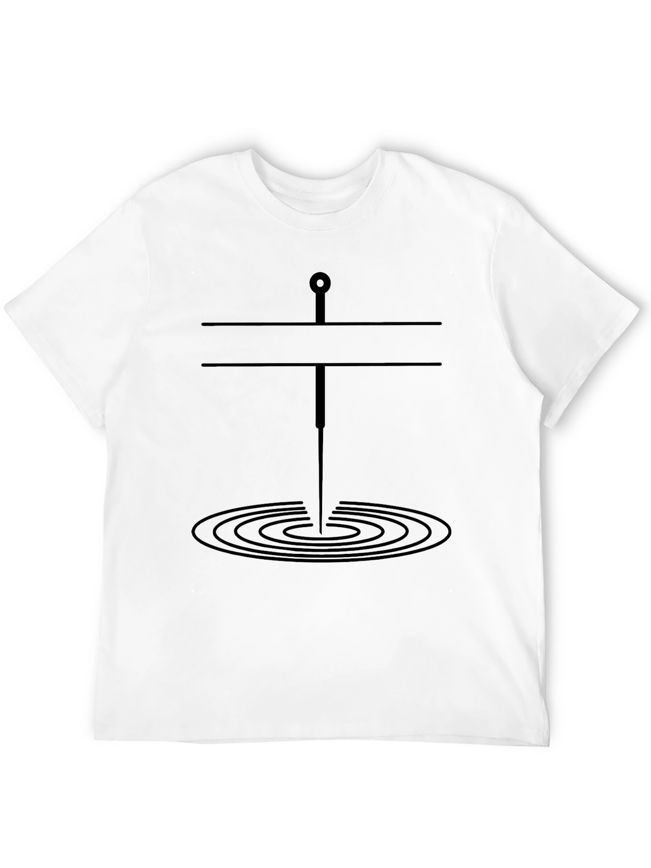 Mens Black Tee with Unique Graphic Design