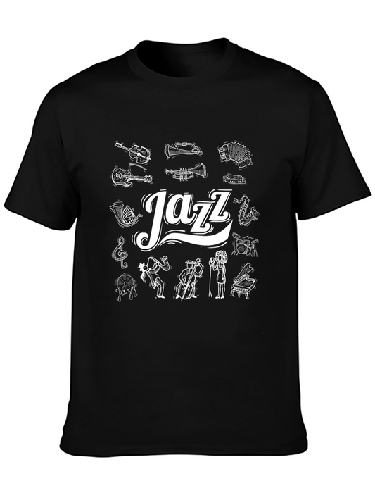 Jazz Music T-Shirt - Musical Instruments Design