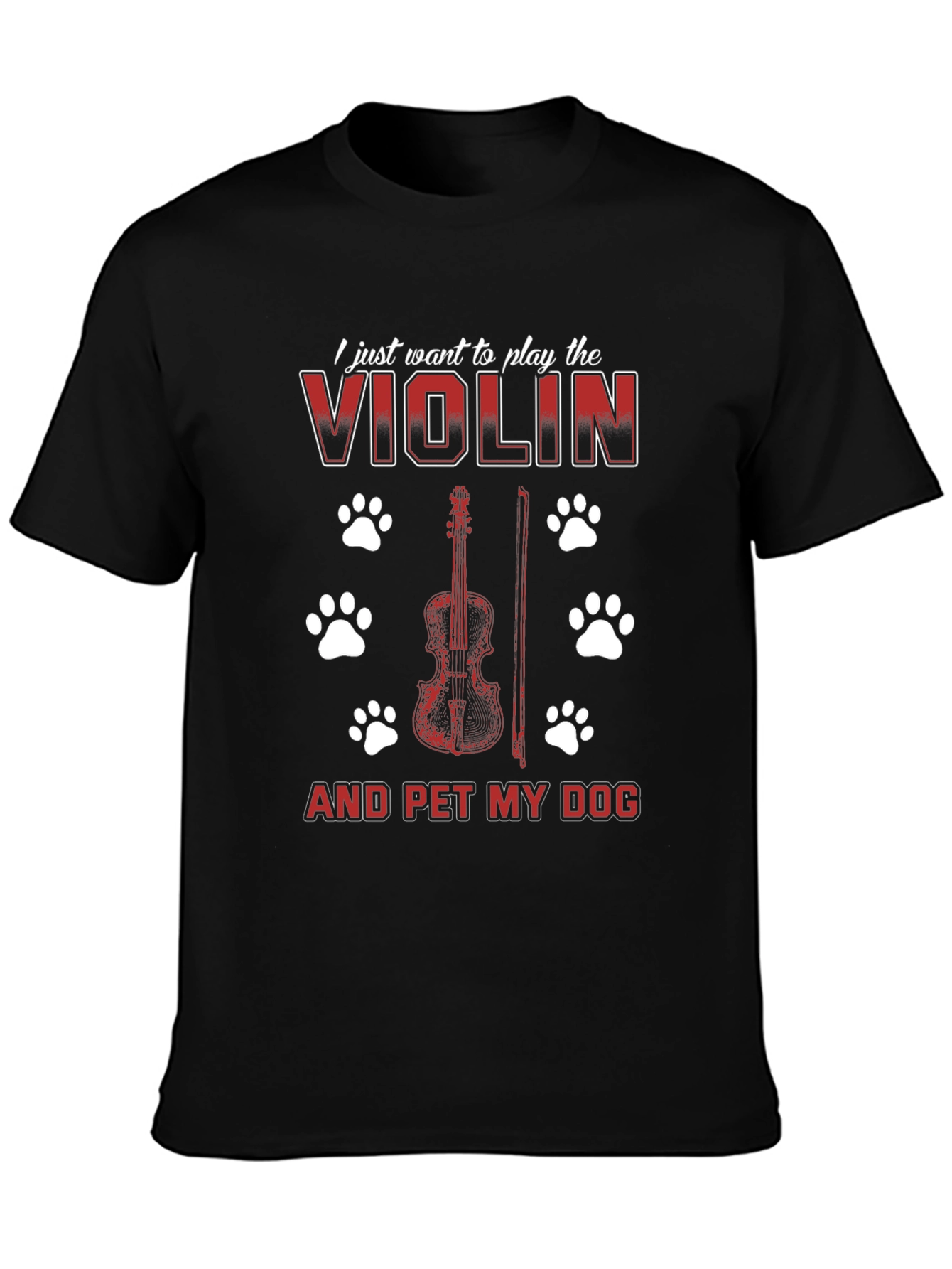 Violin and Dog Lover T-Shirt